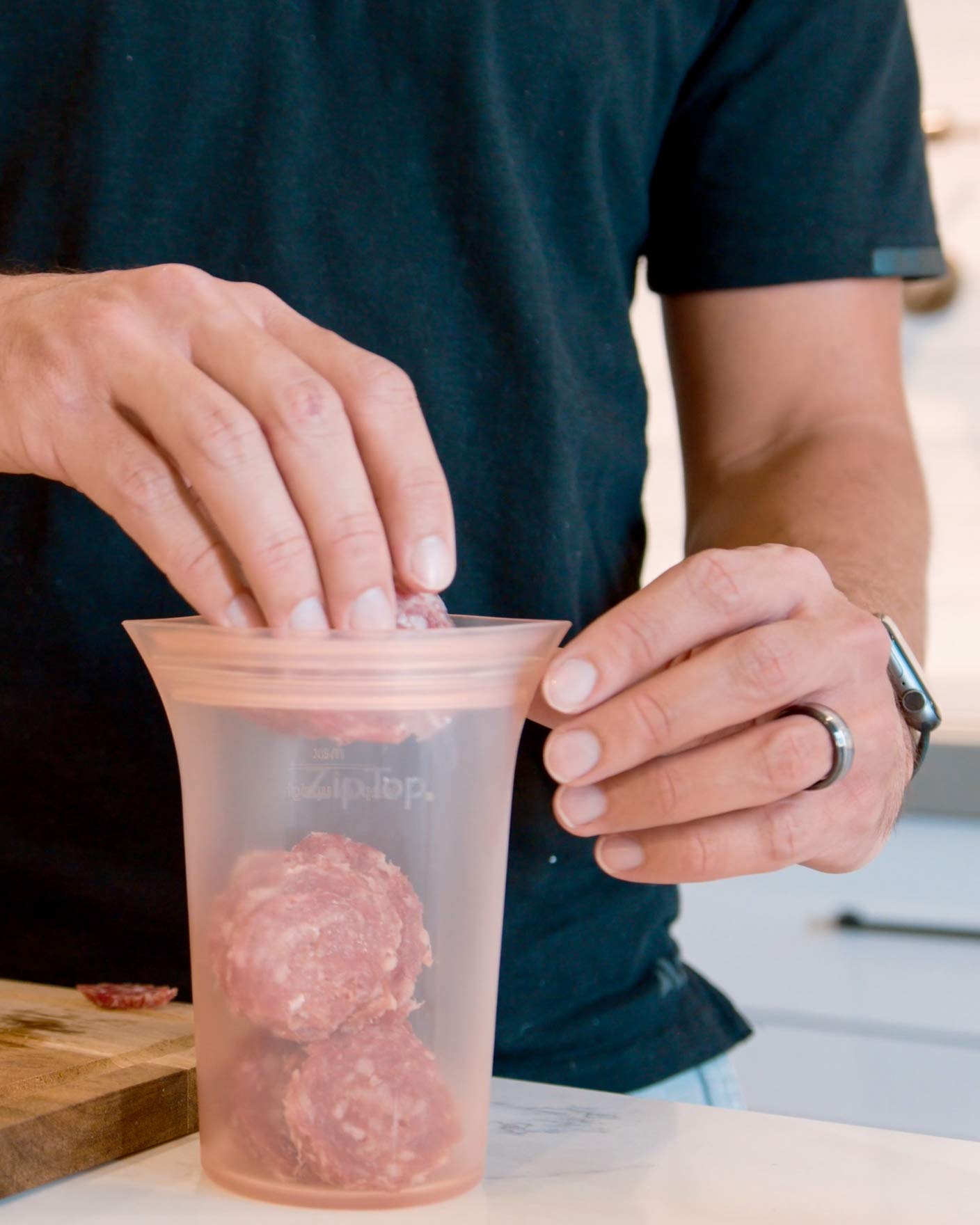 Reusable Silicone Food Storage Bags - Medium Cup Size [Lavender] | Microwave, Dishwasher & Freezer Safe | Eco-Friendly Meal Prep Containers | Made in USA | Perfect for Lunches, Snacks & Leftovers