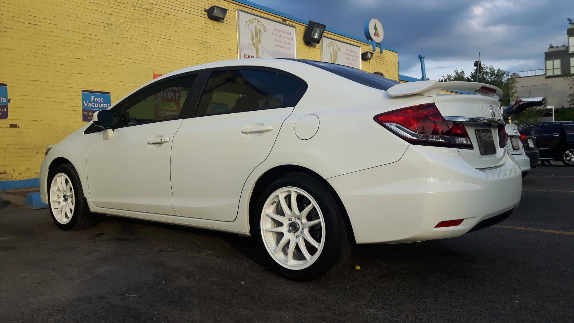 RTX Stag 17x8 Inch Alloy Wheel Rim - White Finish, 5x100 & 5x114.3 Bolt Pattern, 35 Offset, 73.1mm Center Bore (Center Caps Included) - Perfect for Honda Civic, Toyota Corolla & Subaru Impreza Upgrades