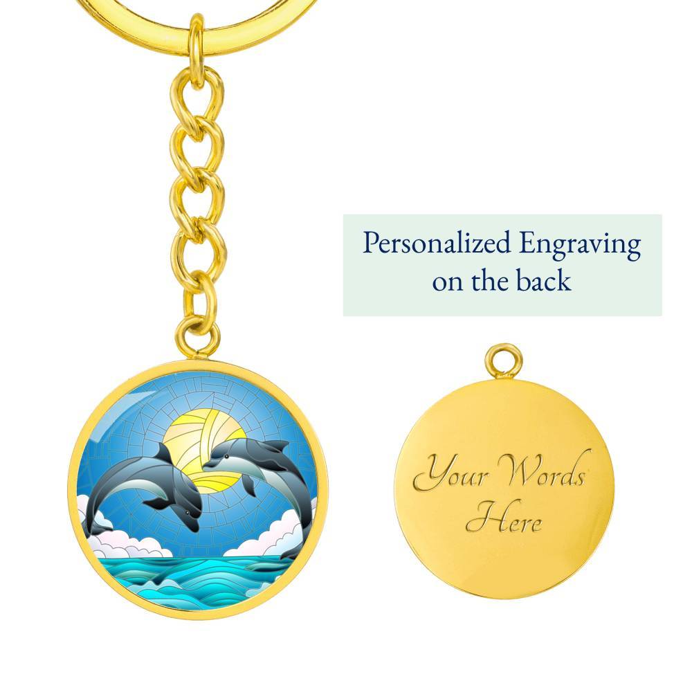 Dolphin Shaped Beach Keychain - Cute Ocean Animal Keyring for Summer Vacation, Travel & Gifts - Perfect for Beach Lovers, Surfers & Tropical Decor