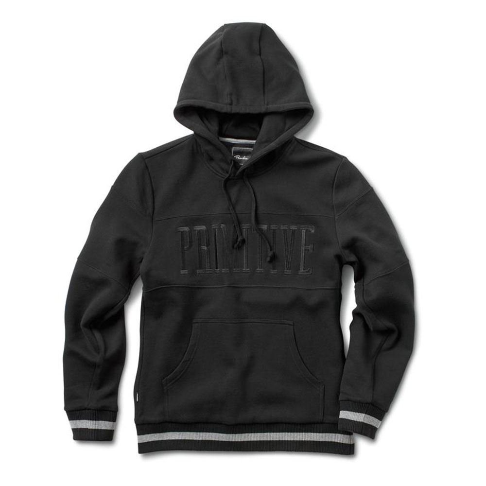 Primitive Apparel League Piped Hoodie for Men - Black Zip Up Streetwear Sweatshirt | Casual Wear, Skateboarding, Urban Fashion