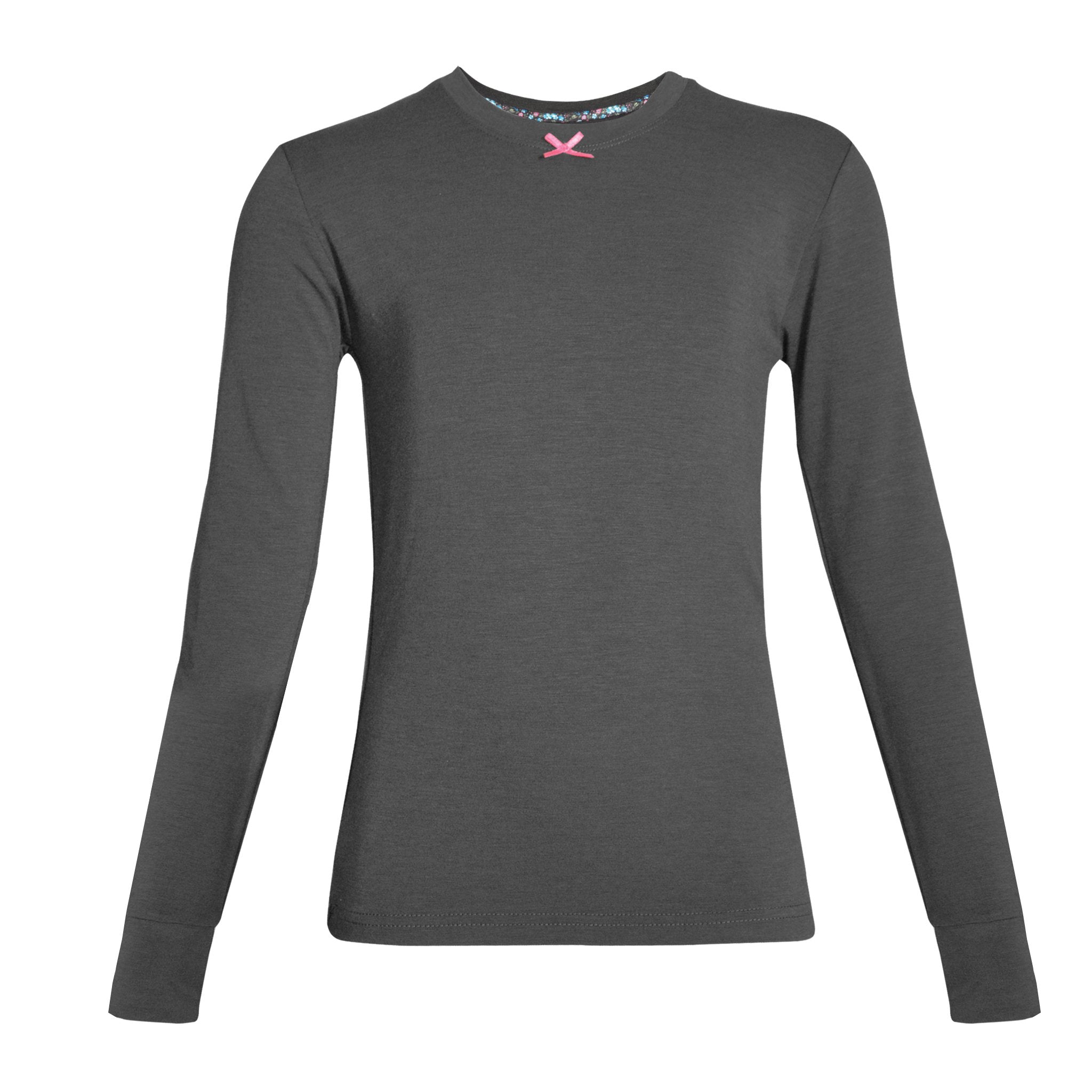 Girls' Long Sleeve Thermal Crew Neck Shirt - Warm Winter Base Layer for Kids, Soft Fleece-Lined Top for School, Outdoor Activities & Cold Weather Comfort