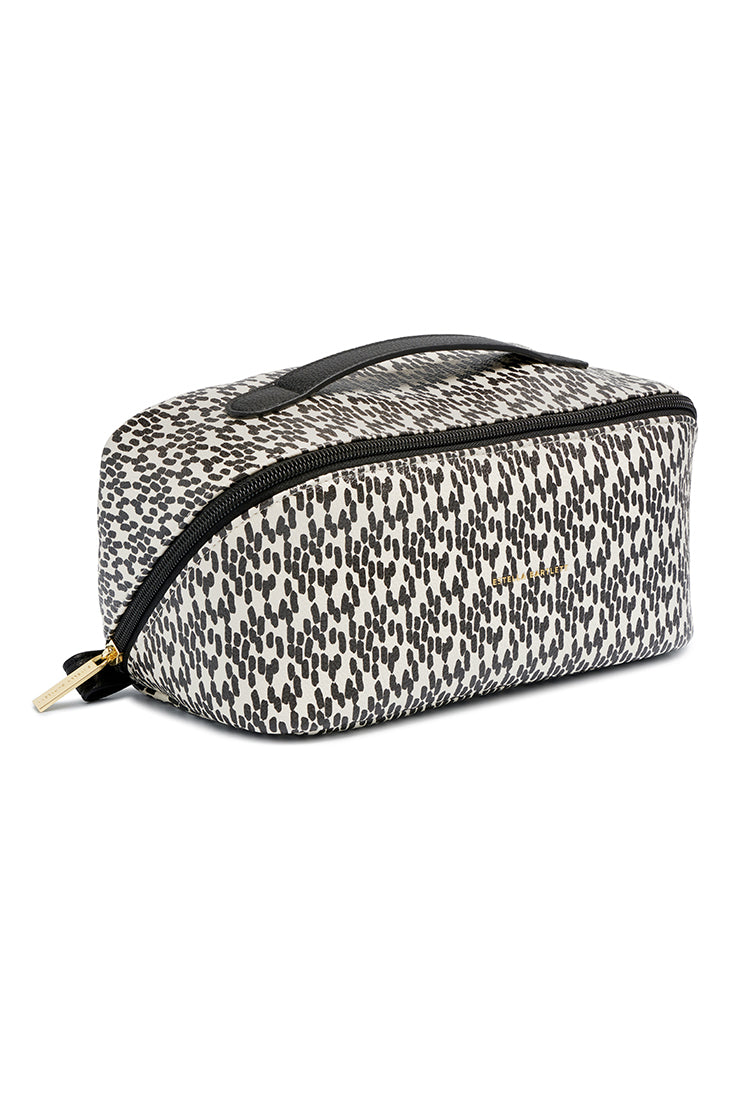 Spot Print Lay Flat Makeup Bag EBP6271 - Waterproof Cosmetic Organizer for Travel, Gym & Daily Essentials | Portable Toiletry Pouch for Women & Men