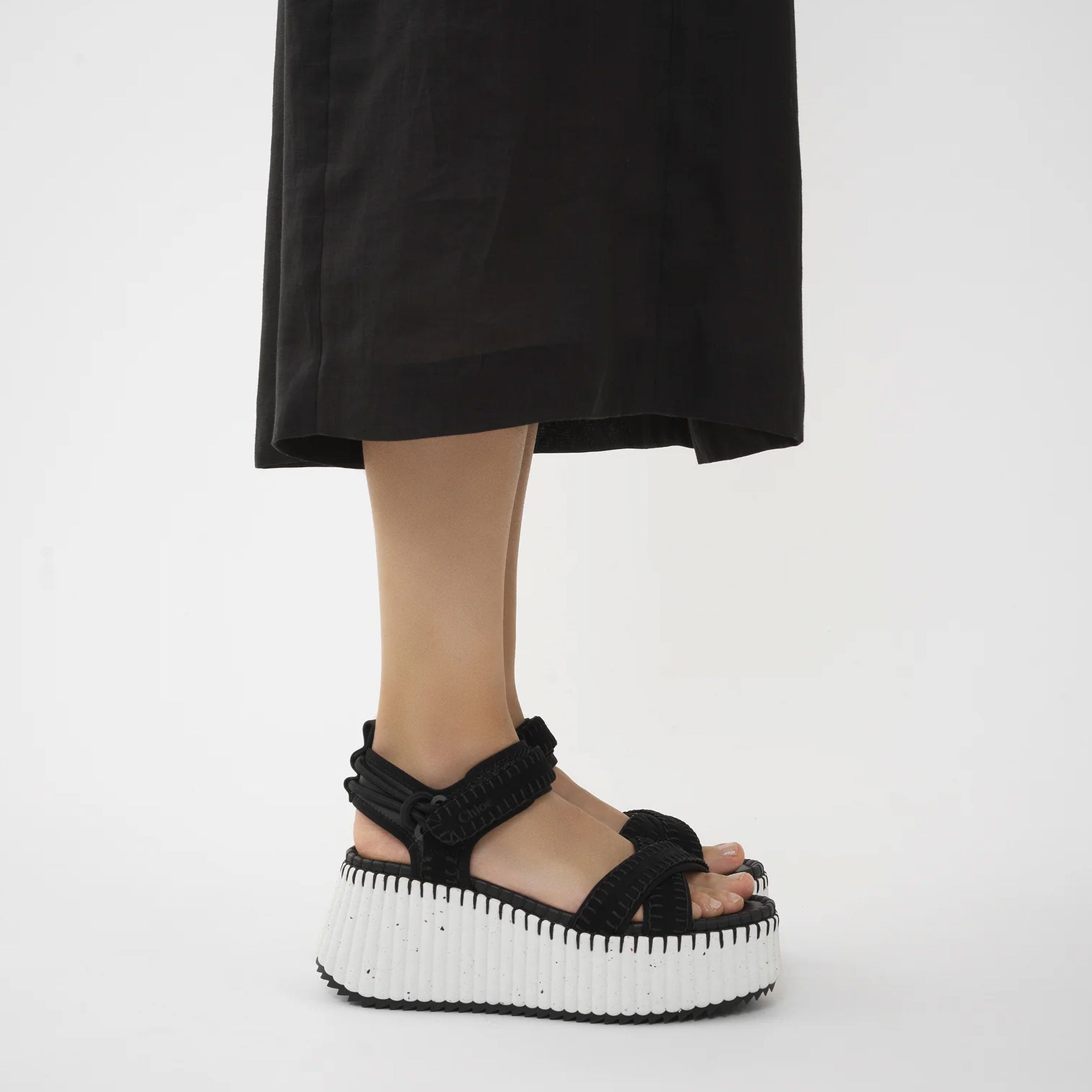 Nama X Flatform Sneakers for Women - Trendy Black Platform Shoes for Casual Wear & Everyday Comfort