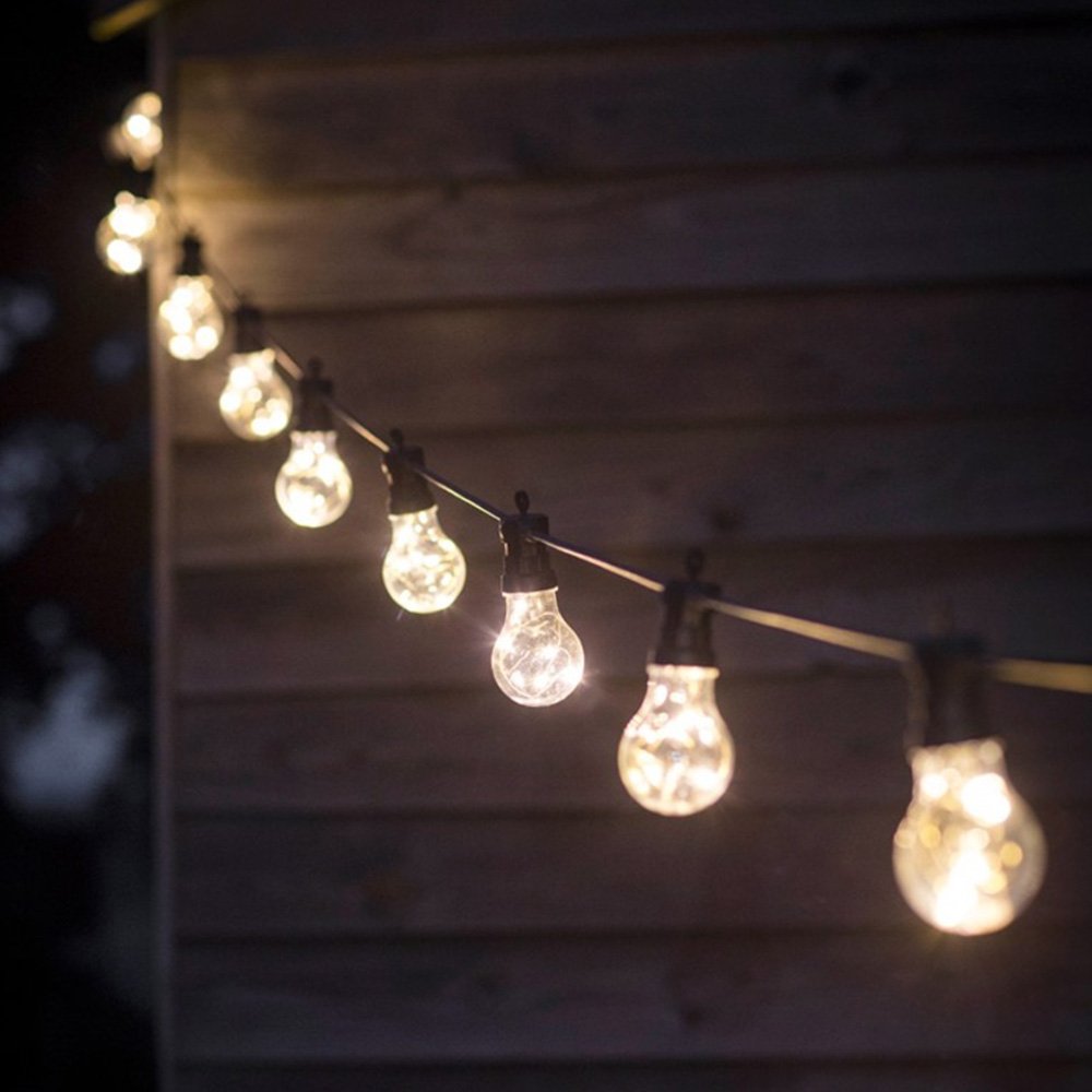 10-Pack Outdoor Festoon Lights - Waterproof LED String Lights for Patio, Garden, and Backyard Decor