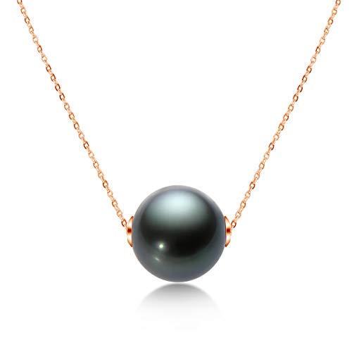 18k Gold Pendant Rose Gold Sterling Silver Chain