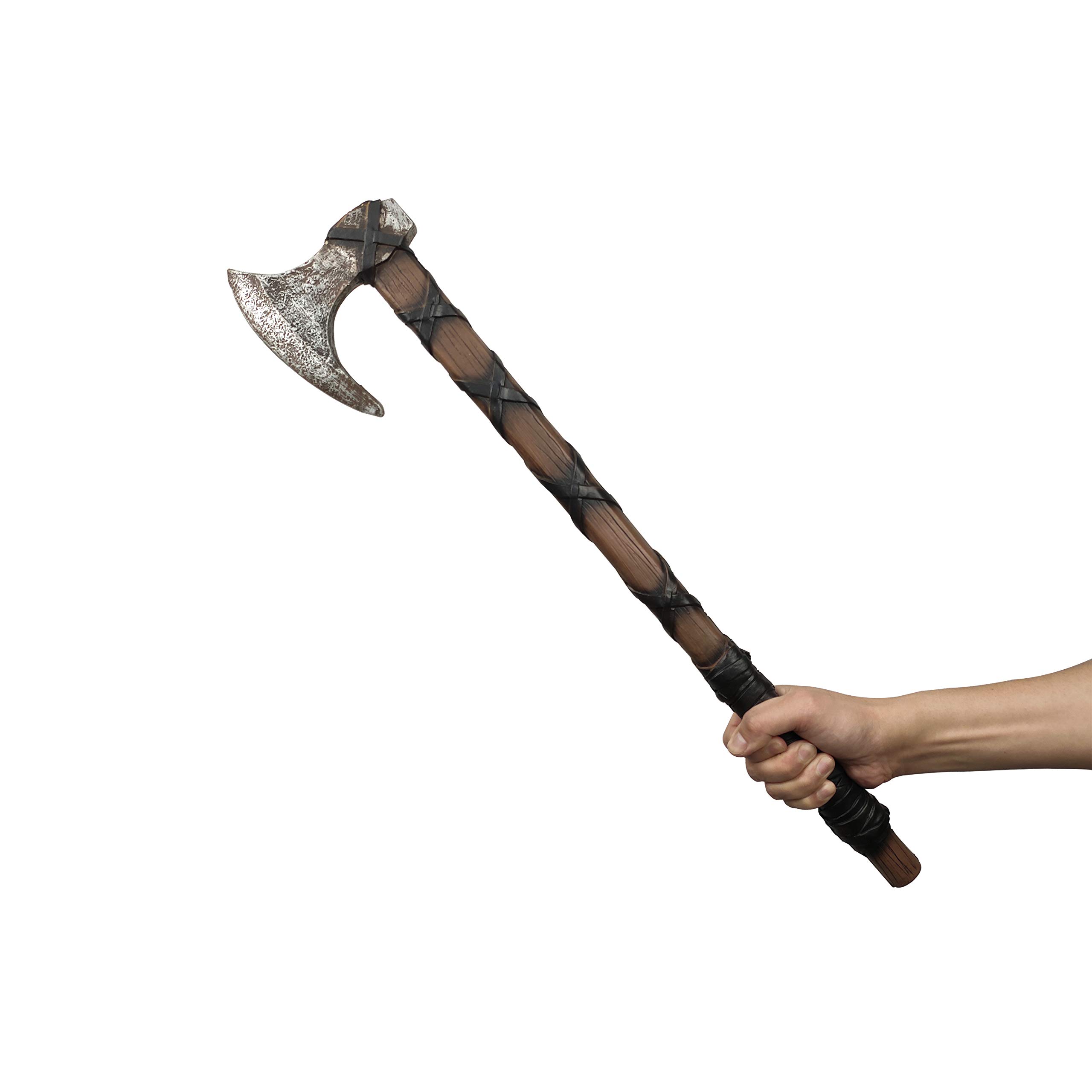 LOOYAR PU Foam Viking Axe - Medieval Battle Weapon Toy for Adults | Berserker Warrior Costume Accessory | Halloween Cosplay, LARP, Battle Play & Historical Reenactment