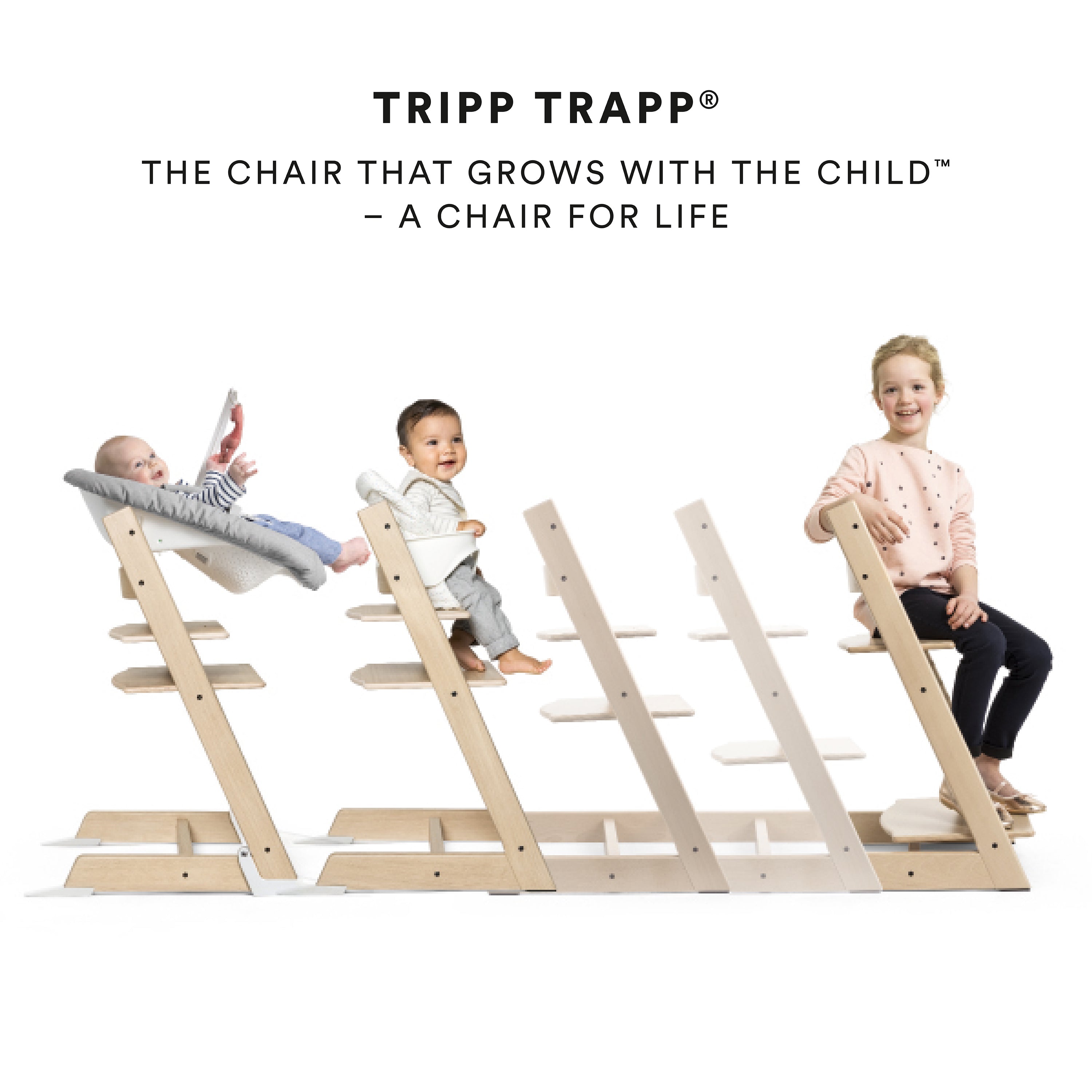 Stokke Tripp Trapp Newborn Set - Adjustable Baby High Chair with Safety Harness | Perfect for Feeding, Playtime & Bonding with Your Infant at Home