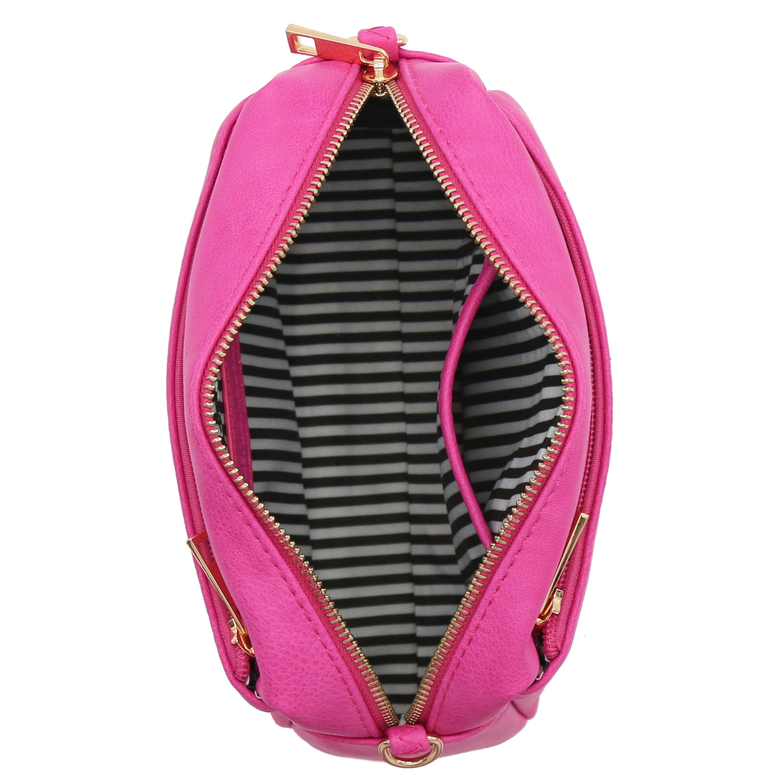 Stylish FashionPuzzle Triple Zip Small Crossbody Bag for Women - Perfect for Travel, Shopping & Everyday Use