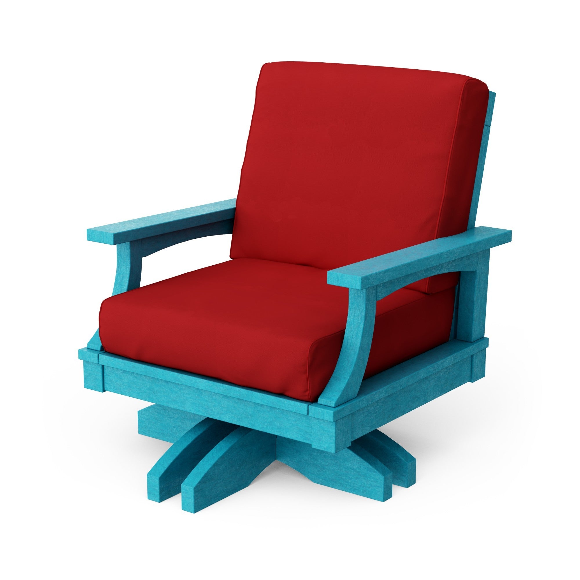 Heritage Deep Seating Swivel Chair - 360° Rotating Patio Lounge Chair with Cushions, Weather-Resistant Outdoor Furniture for Garden, Poolside & Backyard Relaxation