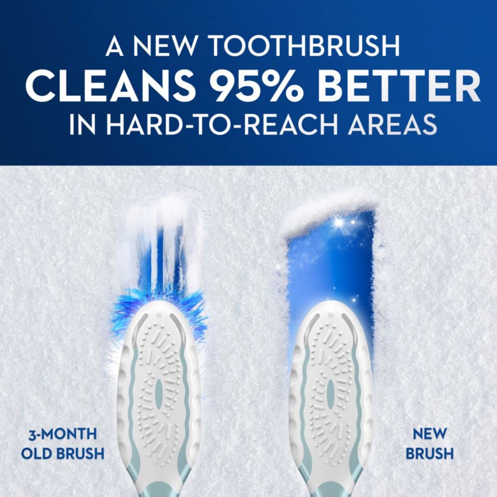 Oral-B CrossAction All-in-One Toothbrushes - Medium Bristles, Pack of 2 | Electric Toothbrush Replacement Heads for Deep Cleaning | Perfect for Travel & Daily Oral Care