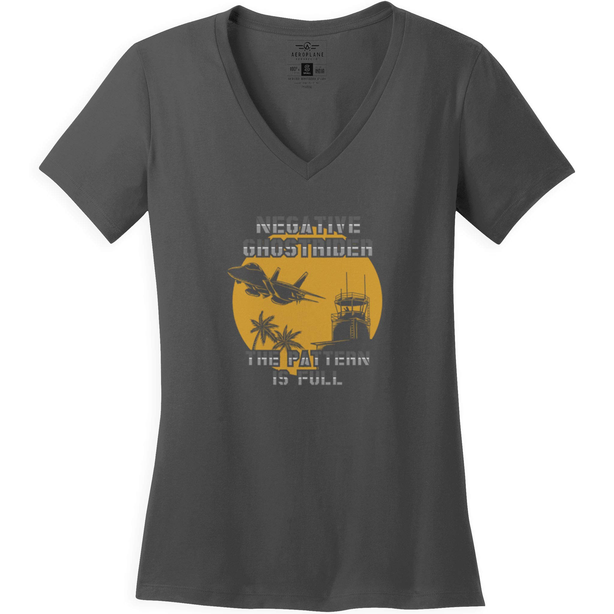 Ghostrider Aeroplane Apparel Co. Women's Graphic T-Shirt - Vintage Airplane Design Casual Tee for Everyday Wear & Travel Outfits