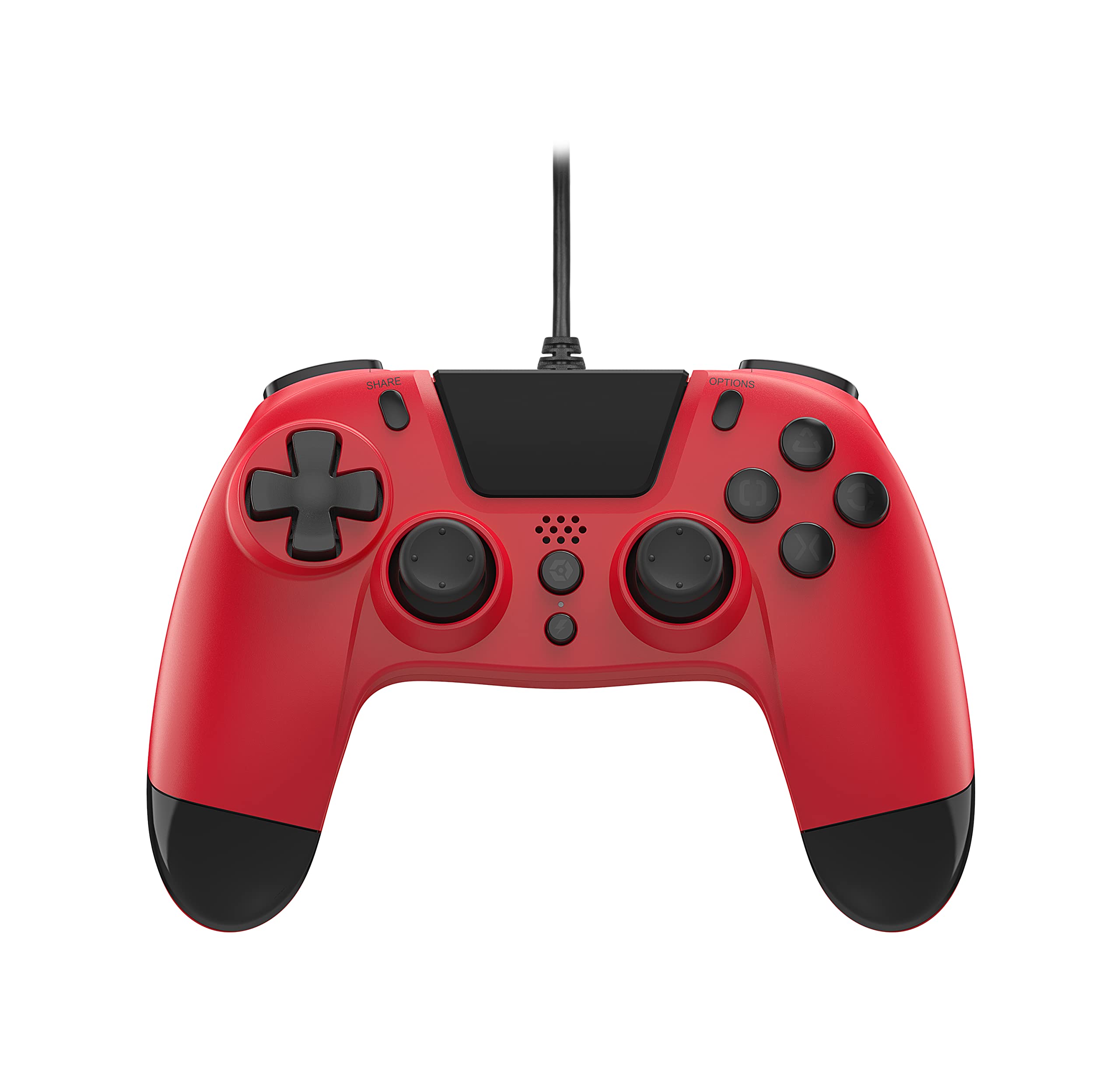 Gioteck VX-4 Wired Gaming Controller for PS4 - Red DualShock Style Gamepad with 3.5mm Audio Jack | Compatible with PlayStation 4, PS4 Slim & PS4 Pro | Perfect for FPS, Racing & Action Games