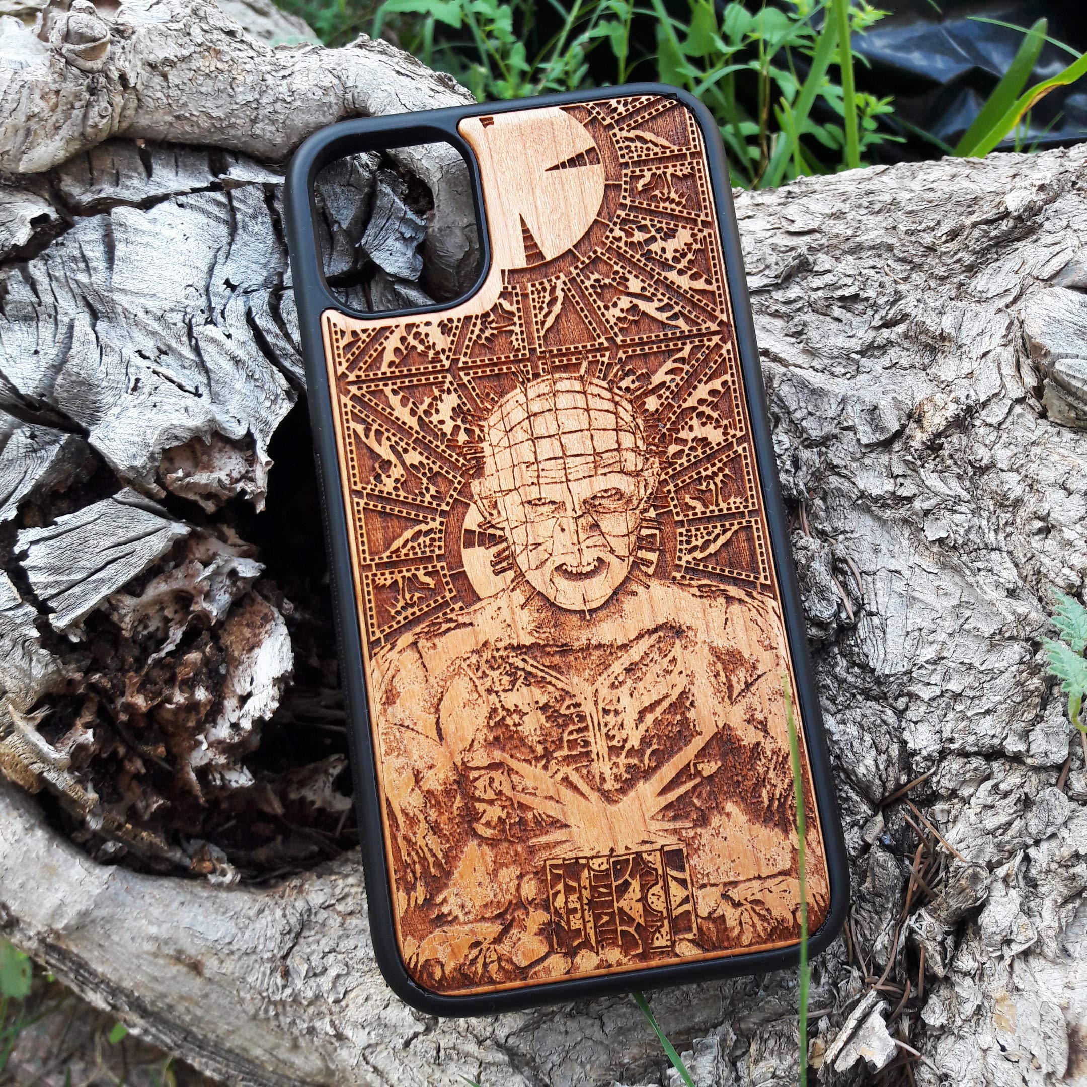 Laser Engraved Wood Phone Case for iPhone 16/15/14/13/12/11 Pro Max Mini & Samsung Galaxy S25/S24/S23/S22/S21/S20 Ultra Plus - Eco-Friendly Slim Durable Wooden Cover - Perfect for Daily Use, Travel & Gift Giving