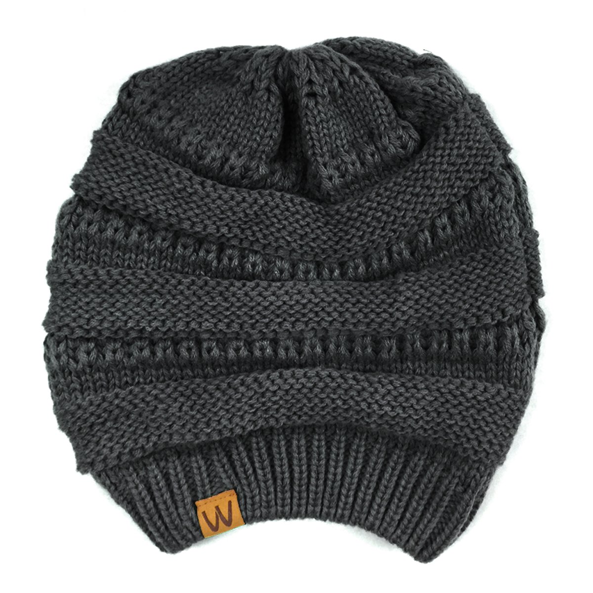 Wrapables Slouchy Winter Beanie Hat Set of 2 - Soft Knit Warm Fleece Lined Beanie for Women & Men - Perfect for Skiing, Snowboarding & Cold Weather Activities
