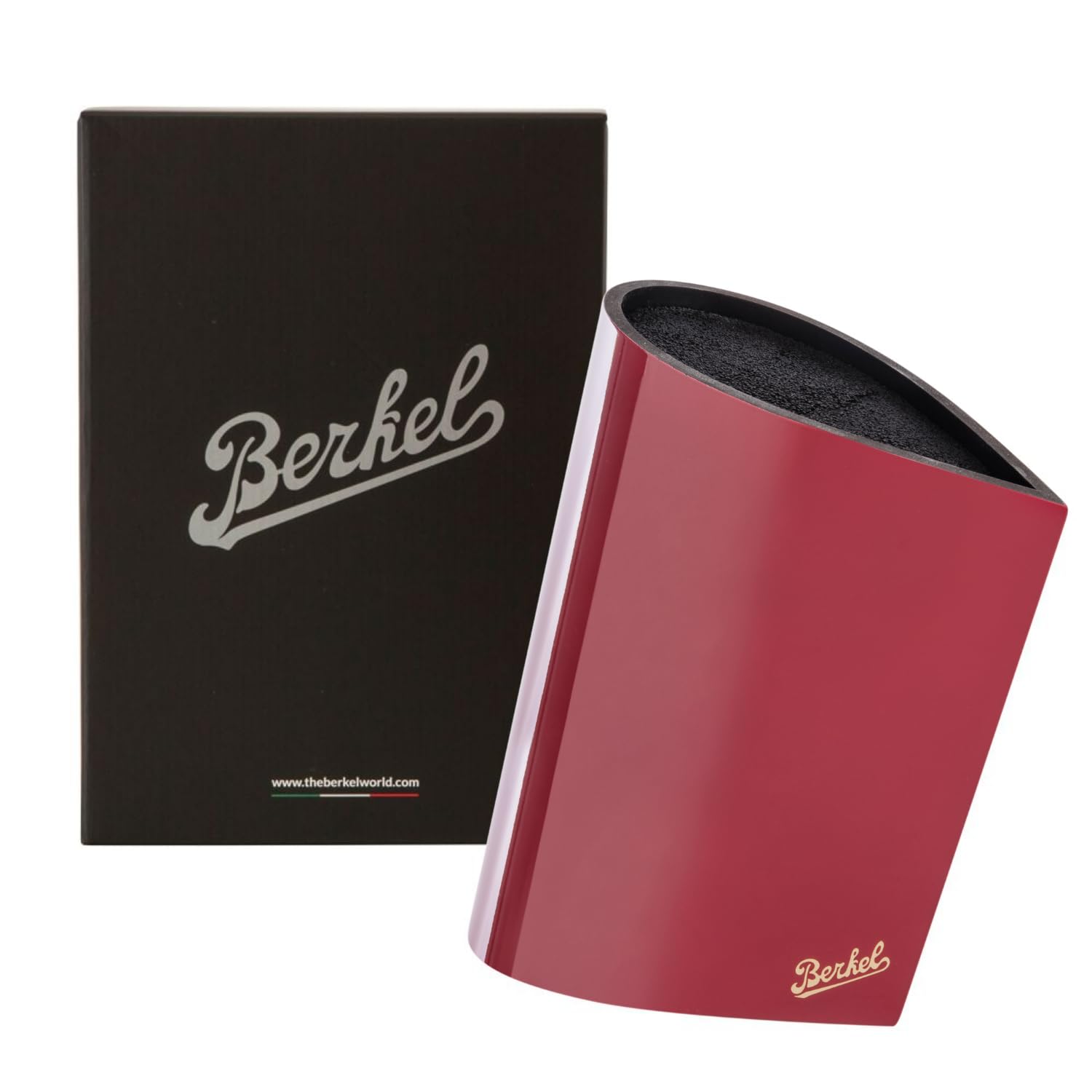 Berkel (Coltelli Made in Maniago) - Linea BAG CEPPO VUOTO Ceppo BAG VUOTO with Red Coating - Packaged in Elegant Gift Box | Premium Italian Kitchen Knives for Professional Chefs & Home Cooking