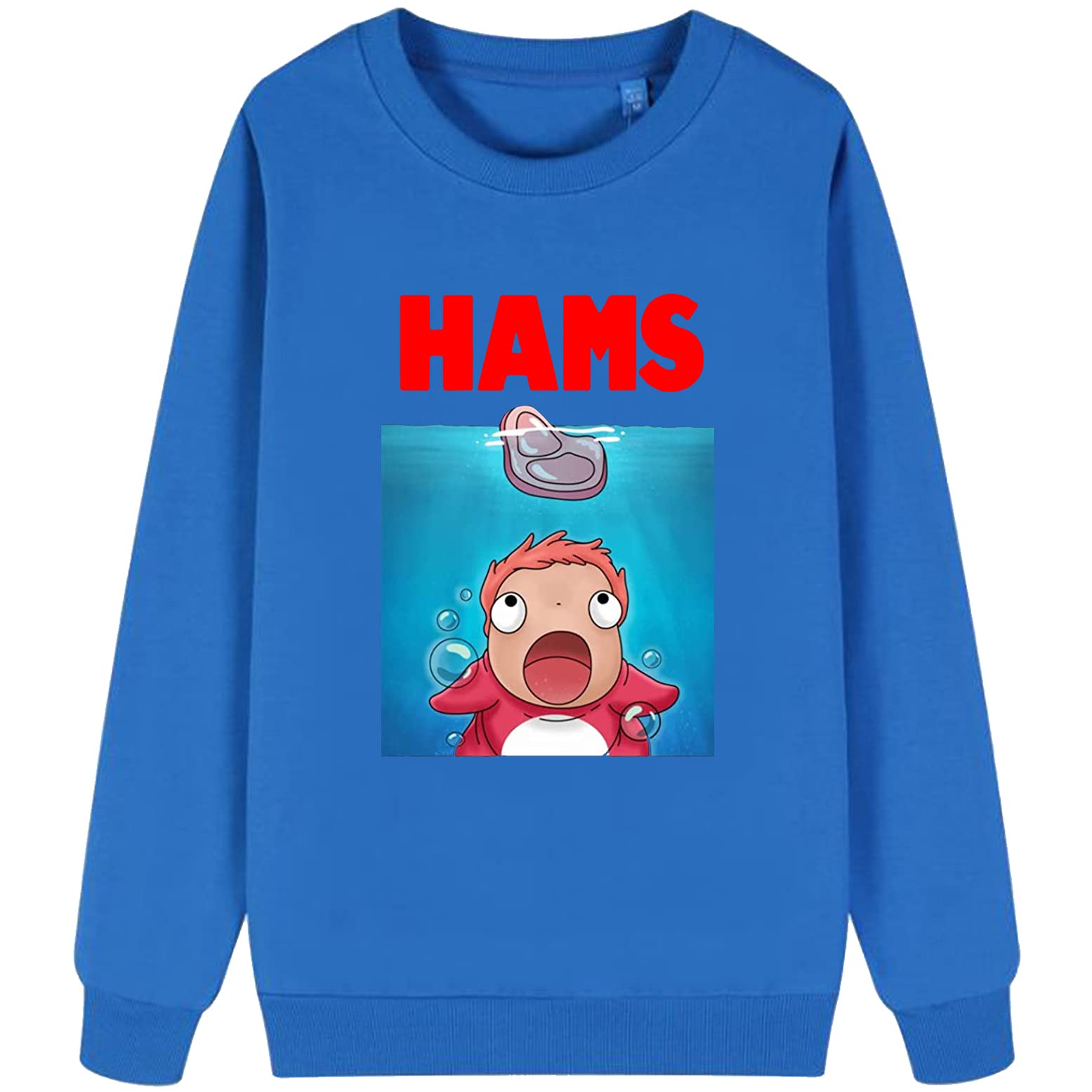 Funny Ponyo Anime Sweatshirt for Men - Cute Studio Ghibli Inspired Pullover Hoodie | Perfect for Cosplay, Casual Wear & Anime Fans