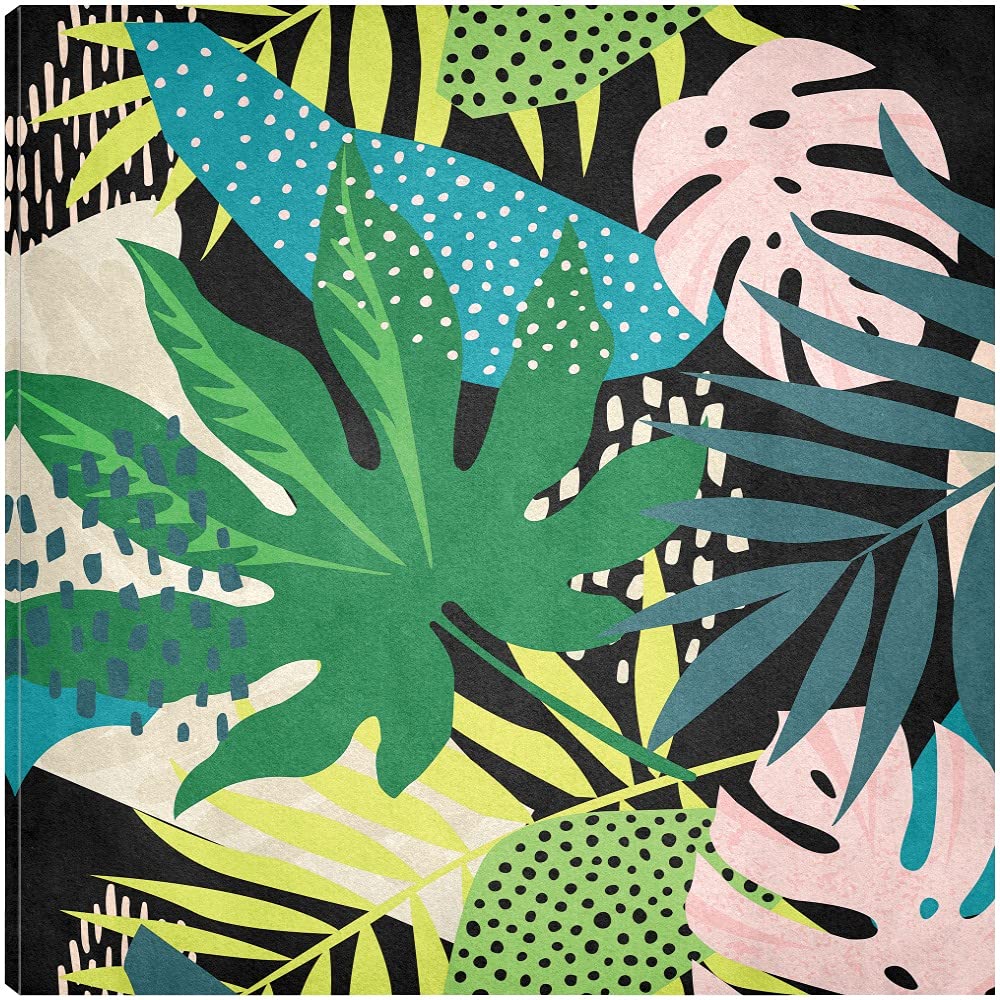 Premium Tropical Canvas Wall Art by Nikki Chu - 37x37 Inch Ready-to-Hang Painting for Living Room, Bedroom, Bathroom & Office Decor | Beach Theme Home Accent | Perfect for Coastal, Boho & Modern Interiors