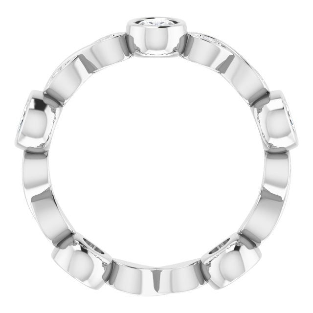 1.14 Carat Oval & Round Diamond Eternity Band - Infinity Style Wedding Ring for Women - Perfect for Anniversaries, Engagements & Special Occasions