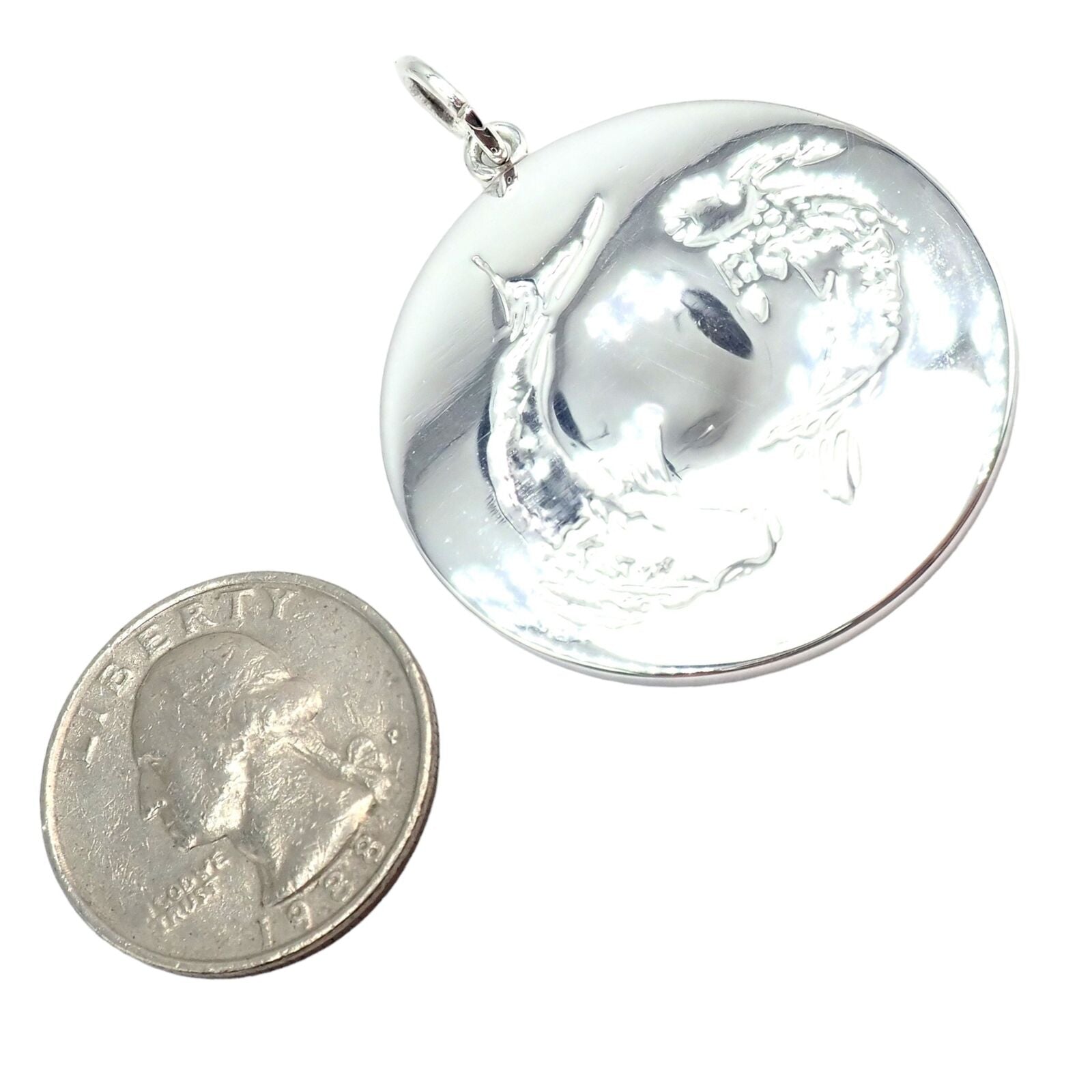 Authentic Vintage Tiffany & Co Sterling Silver Zodiac Pisces Large Pendant Necklace - Perfect for Birthdays, Gifts & Astrology Lovers