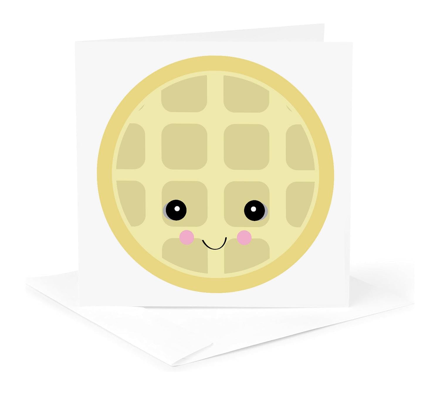 Kawaii Waffle Greeting Card - Cute Birthday Card with Adorable Kawaii Design - Perfect for Birthdays, Thank You Notes & Special Occasions
