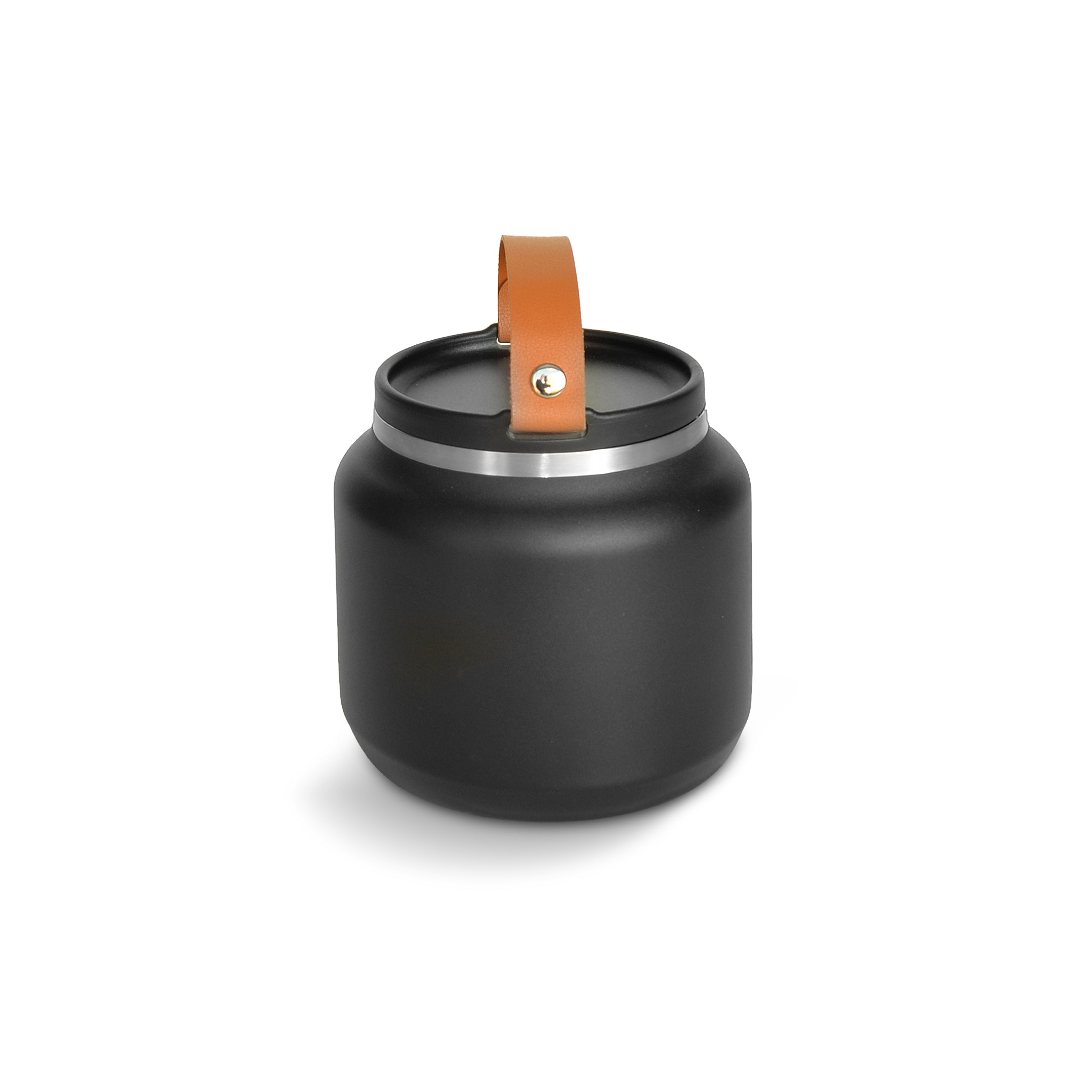 Insulated Food Flask with Handle - 700ml Black, Perfect for Lunch, Travel & Outdoor Activities