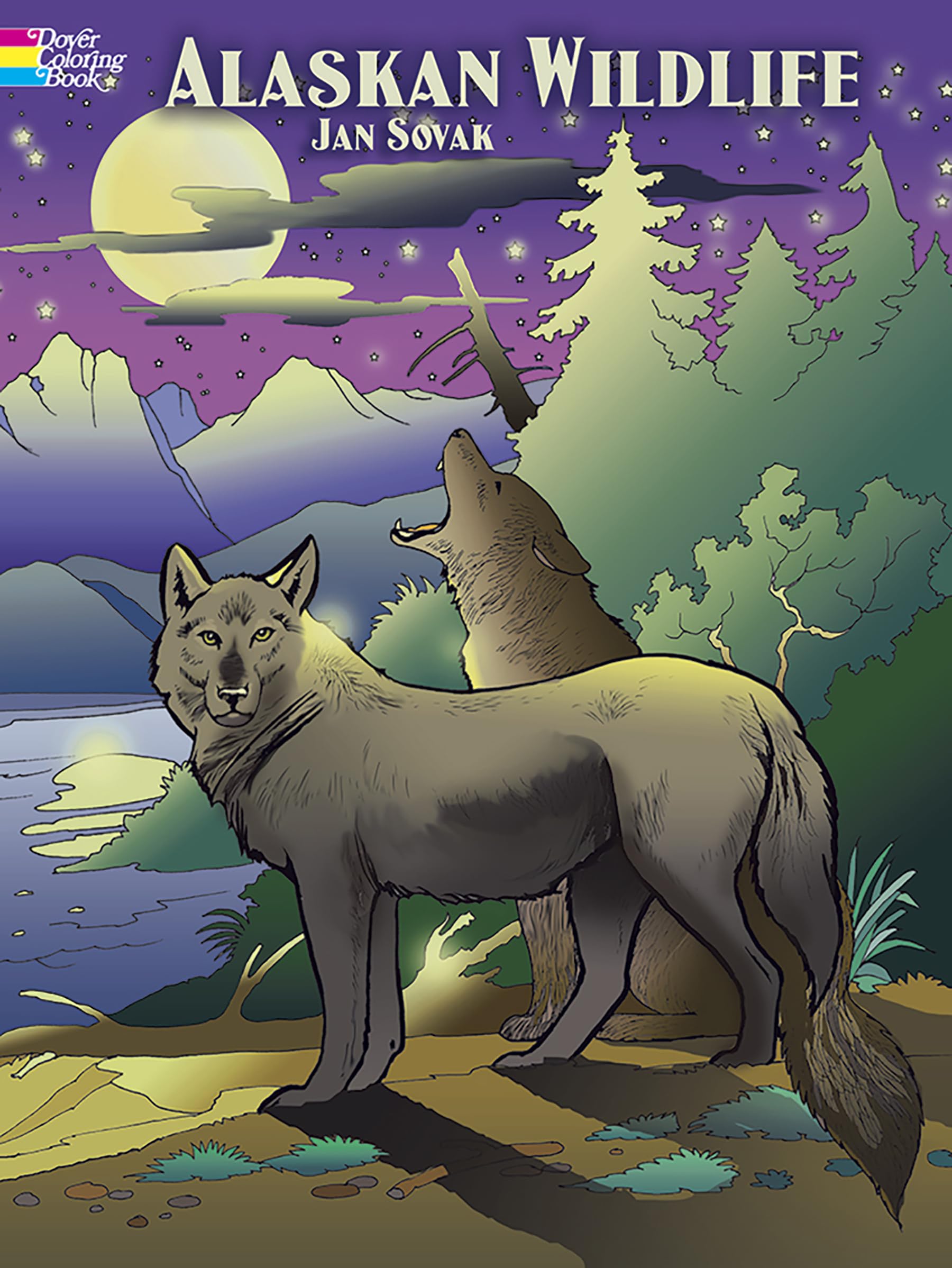 Alaskan Wildlife Coloring Book for Adults & Kids - Dover Animal Coloring Books with Bears, Wolves & Eagles - Perfect for Relaxation, Stress Relief & Art Therapy