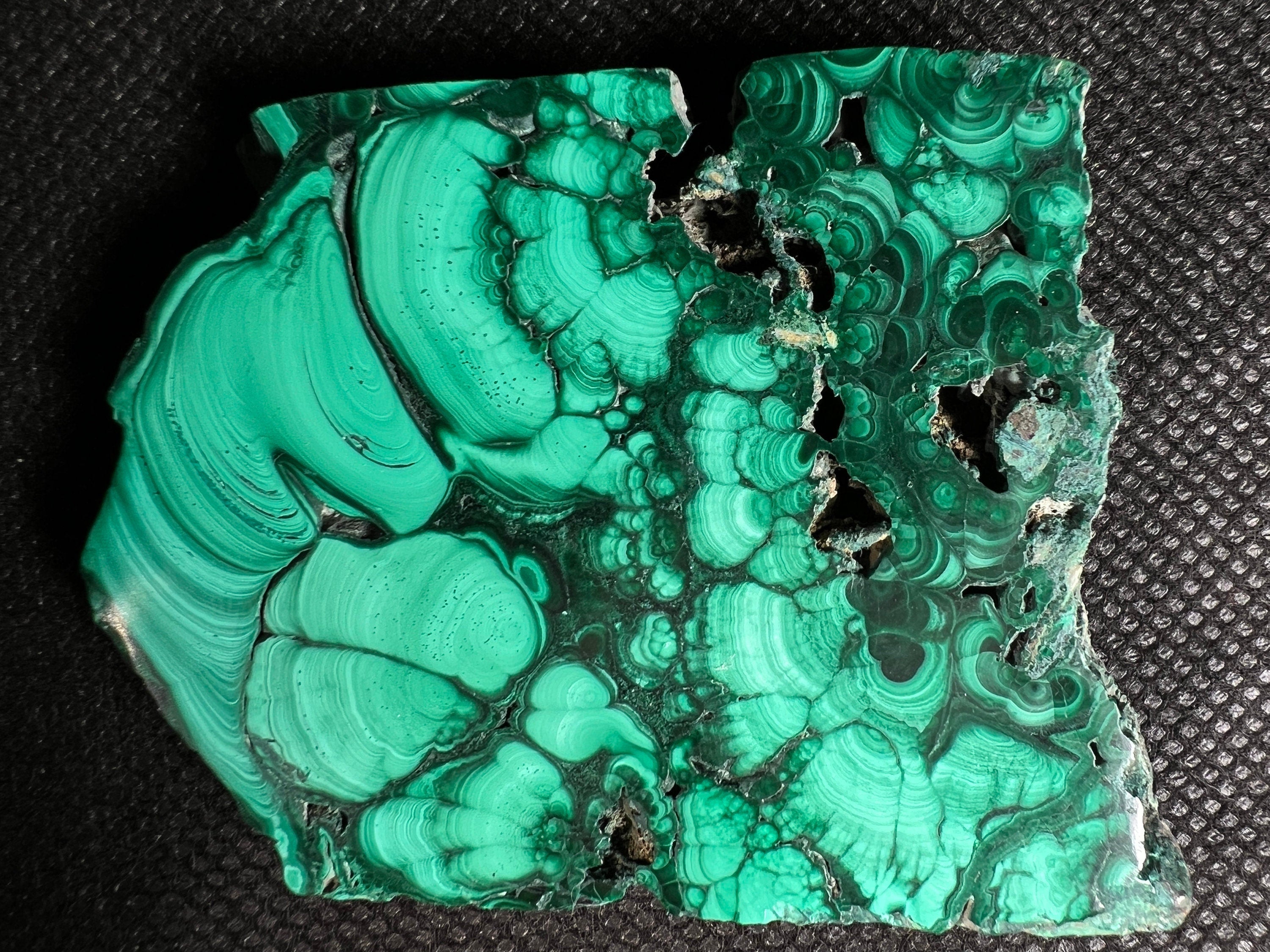 Premium MALACHITE Crystal Slab - Natural Green Malachite Stone for Jewelry Making, Unique Handmade Gift & Elegant Home Decor (50482) - Perfect for Healing Crystals Collection, Meditation Spaces & Luxury Interior Design