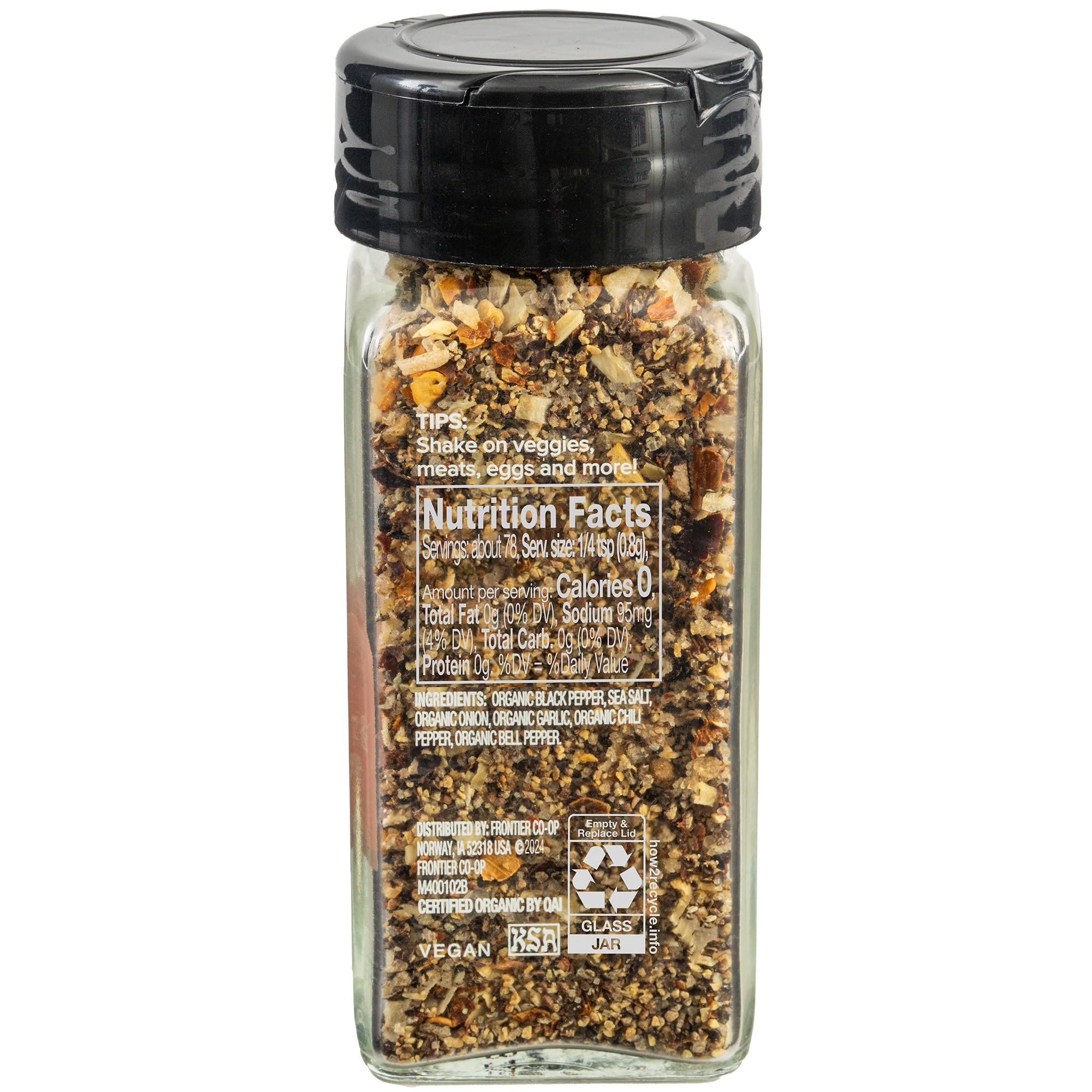 Simply Organic Everyday Blends Pepper & More - Certified Organic, Vegan, Non-GMO | 2.2 oz (62g) | Perfect for Seasoning, Cooking & Meal Prep