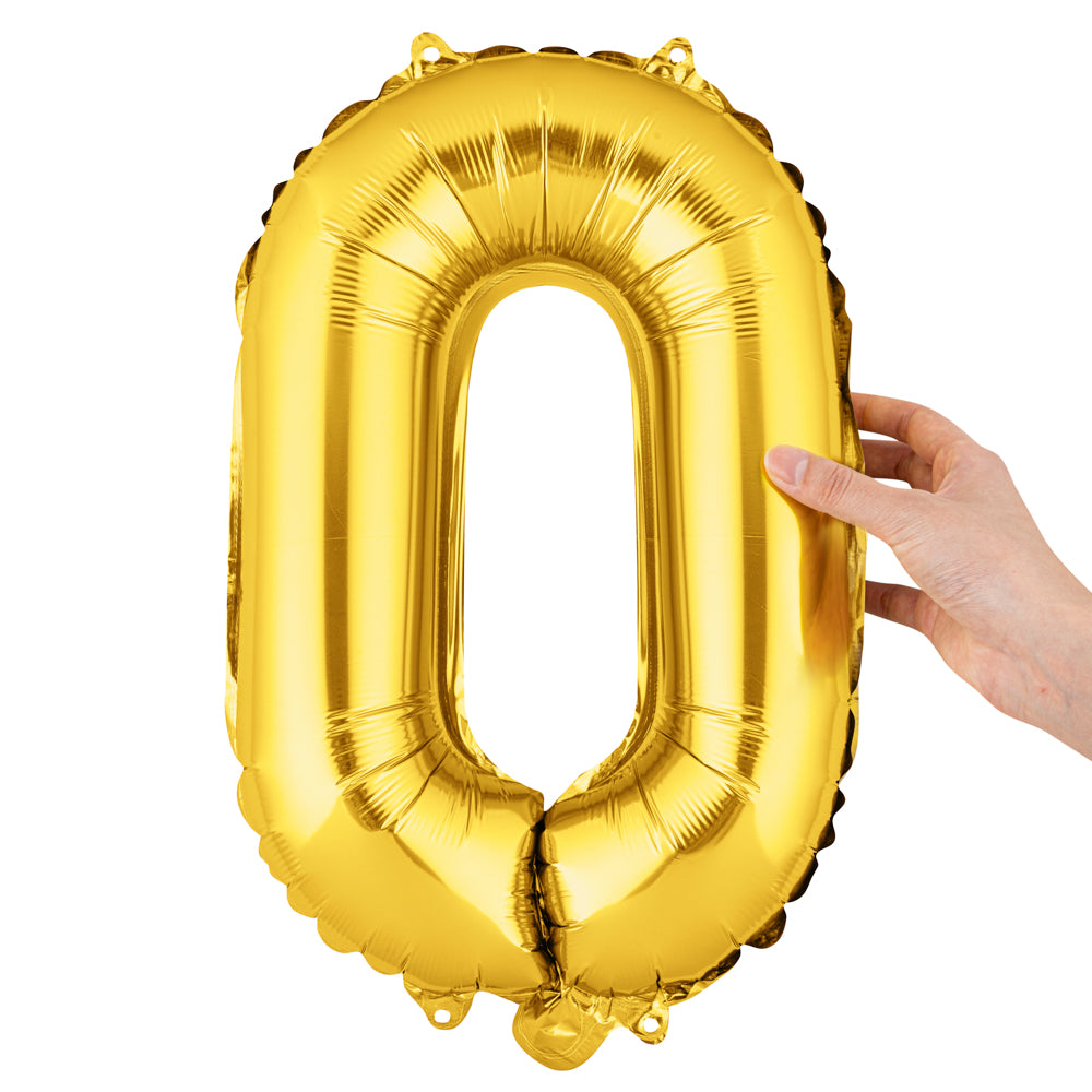 Balloonify Gold Mylar Letter O Balloon - 16 Inch Large Foil Alphabet Balloon for Birthday Party Decorations, Baby Showers & Wedding Celebrations - 1 Count Box