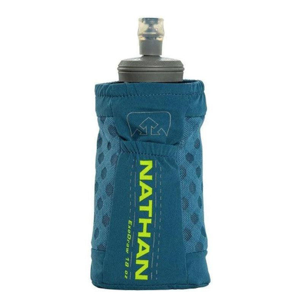 Nathan ExoDraw 2 Handheld Water Bottle - 18oz Insulated Stainless Steel with Leakproof Lid - Perfect for Hiking, Gym & Outdoor Activities
