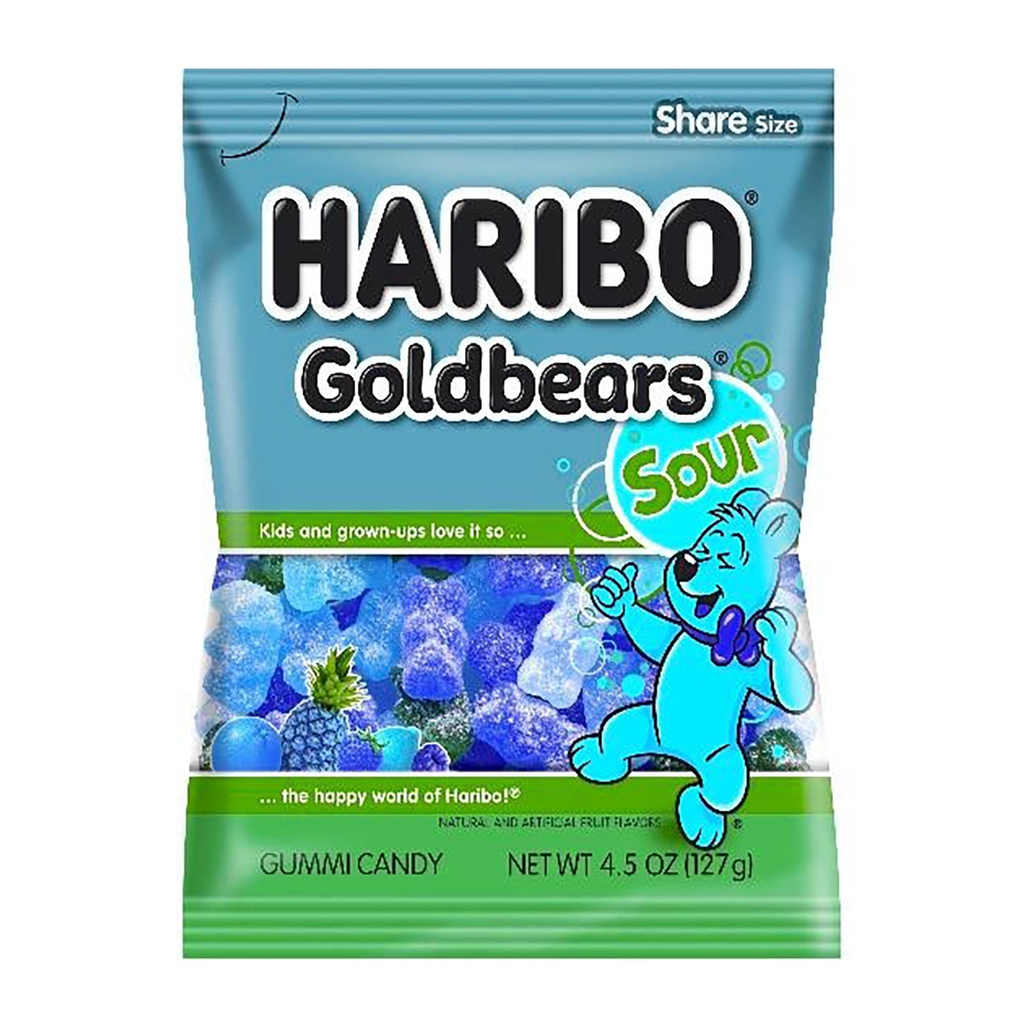 Haribo Goldbears Sour Gummy Candy - 4.5oz Bags (Pack of 12) | Bulk Sour Gummi Bears for Parties, Snacking & Office Treats