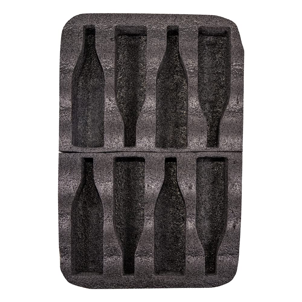 BierGardeValise Beer Bottle Insert - Holds 8 Large 16-18oz Bottles - Compatible with Grande VinGardeValise 12-Bottle Suitcase - Perfect for Craft Beer Transport & Gifts