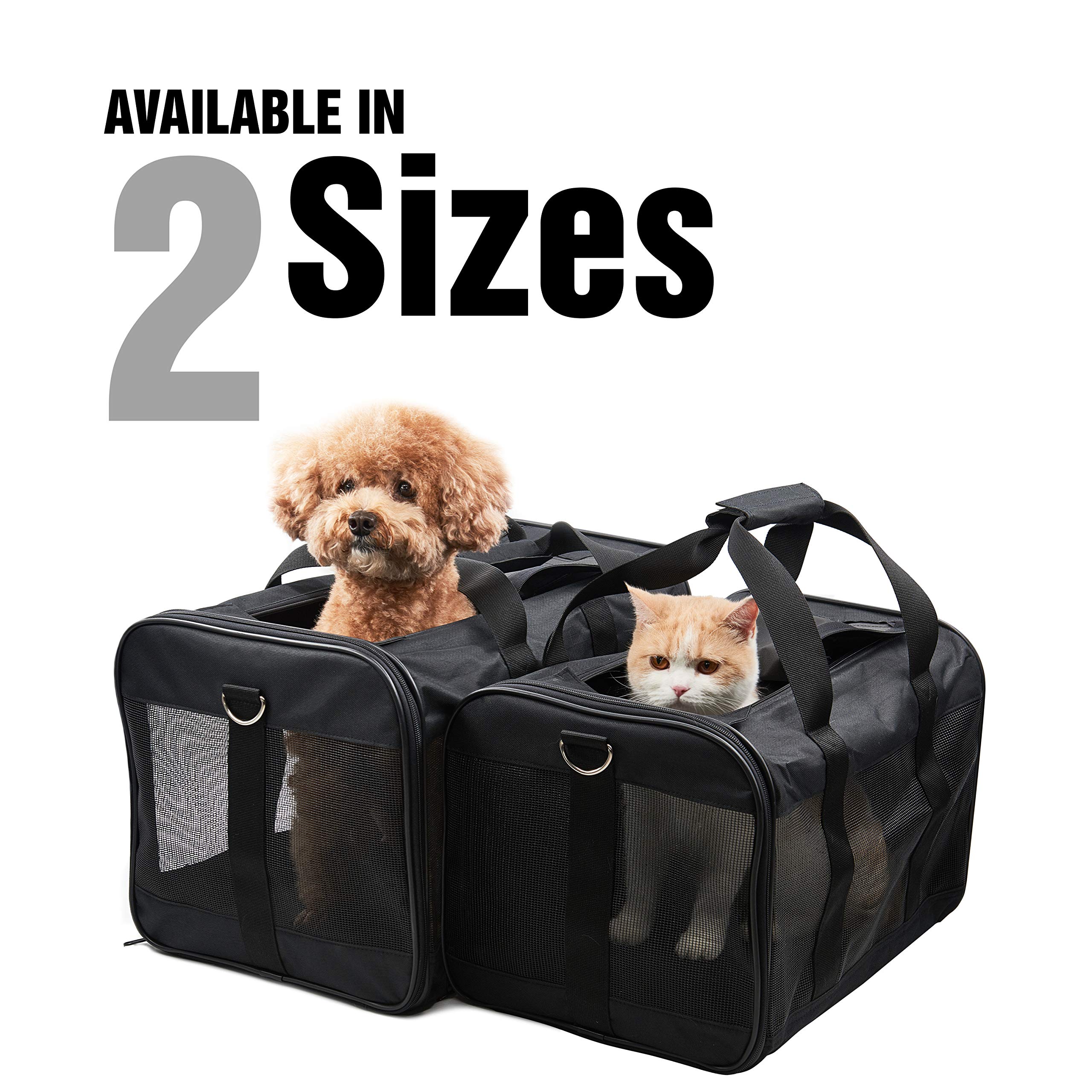 Soft-Sided Collapsible Pet Travel Carrier for Cats & Small Dogs - Airline Approved, Durable & Portable (Medium, Up to 17 lbs) - Perfect for Air Travel, Road Trips & Vet Visits