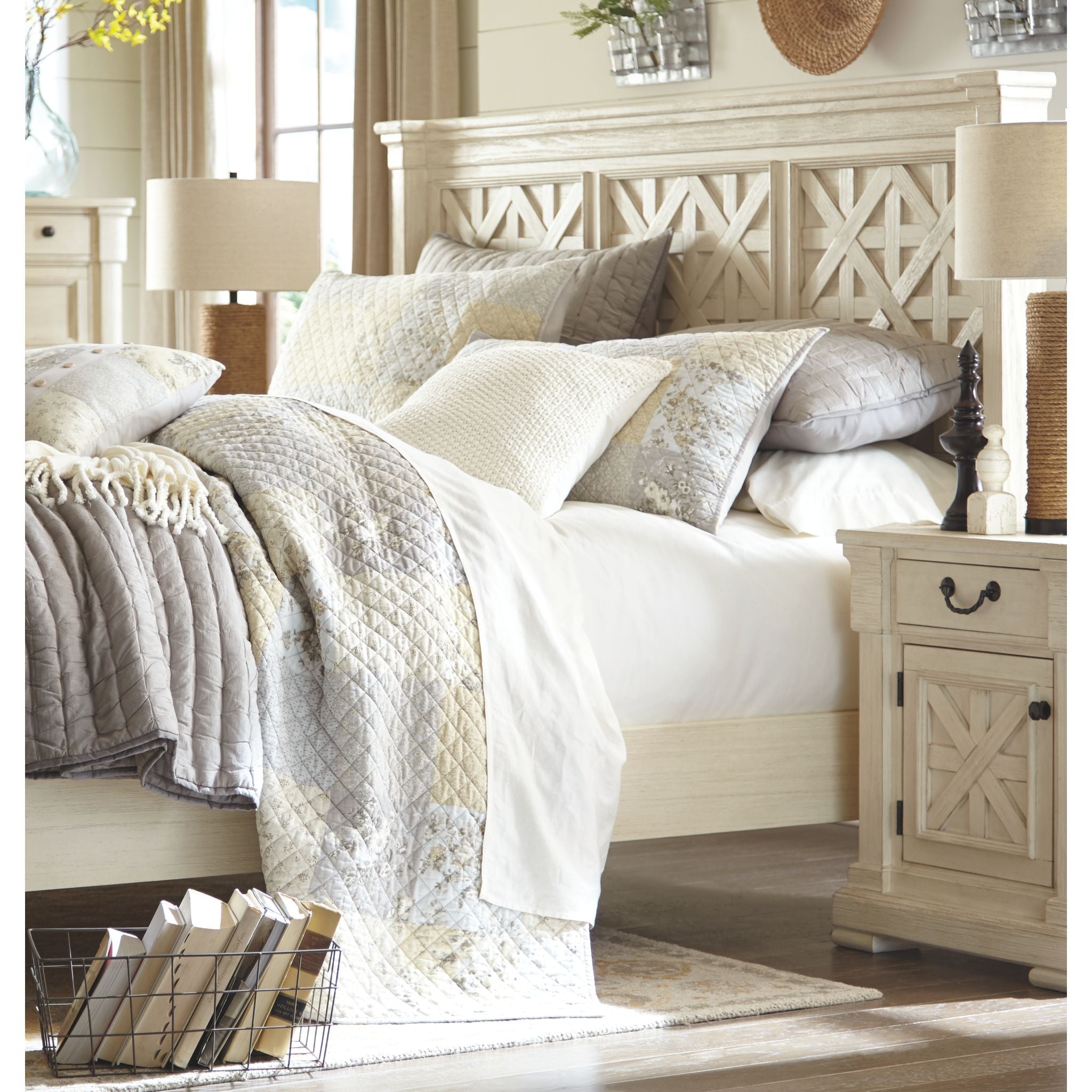 Bolanburg White Nightstand - Modern Bedside Table with Drawer for Bedroom, Living Room & Guest Room - Compact Storage Solution for Small Spaces