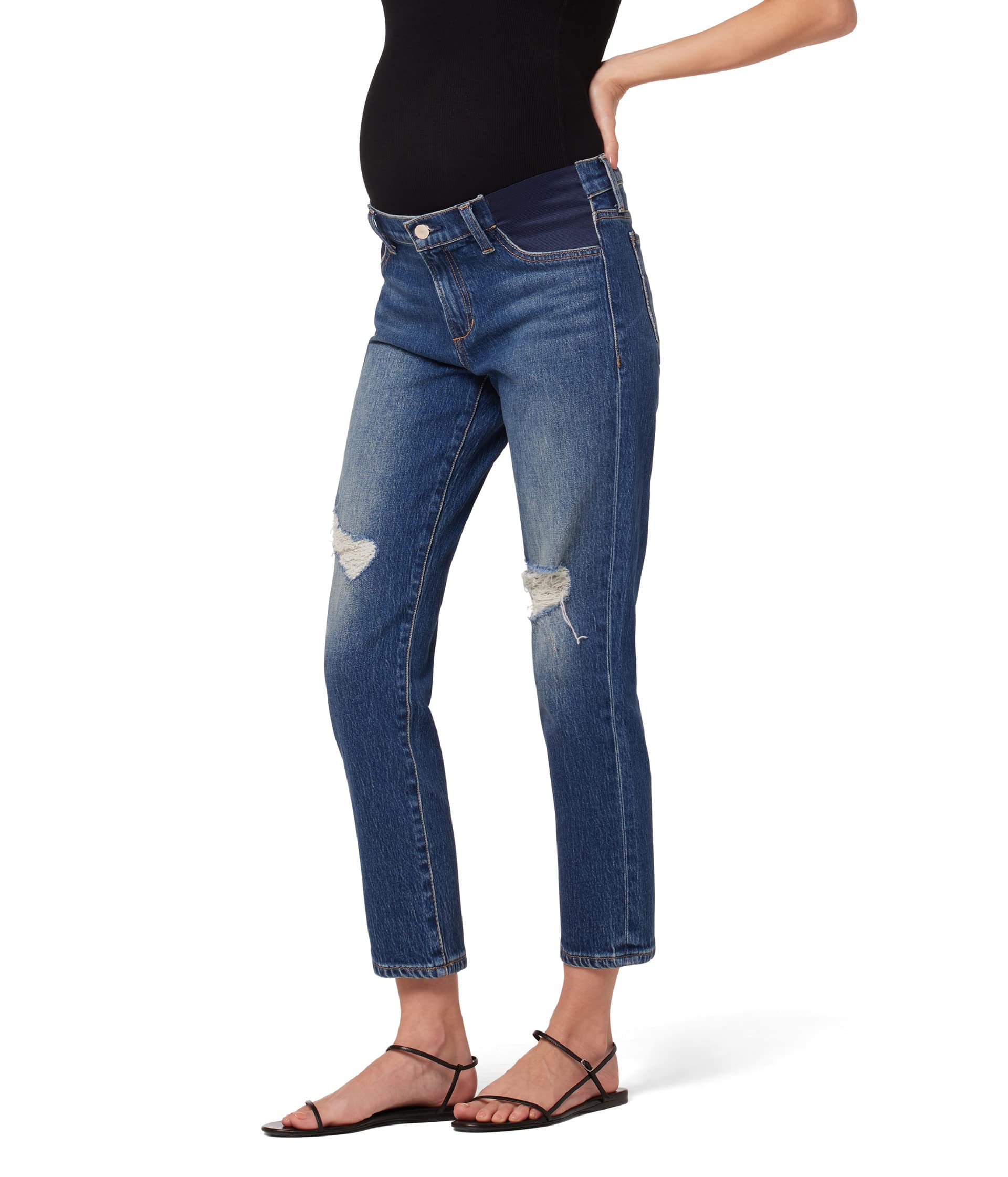 Joe's Jeans Women's The Lara Crop Maternity Jeans - Stretch Denim Pants for Pregnant Women | Comfortable Everyday Wear for Work & Casual Outfits