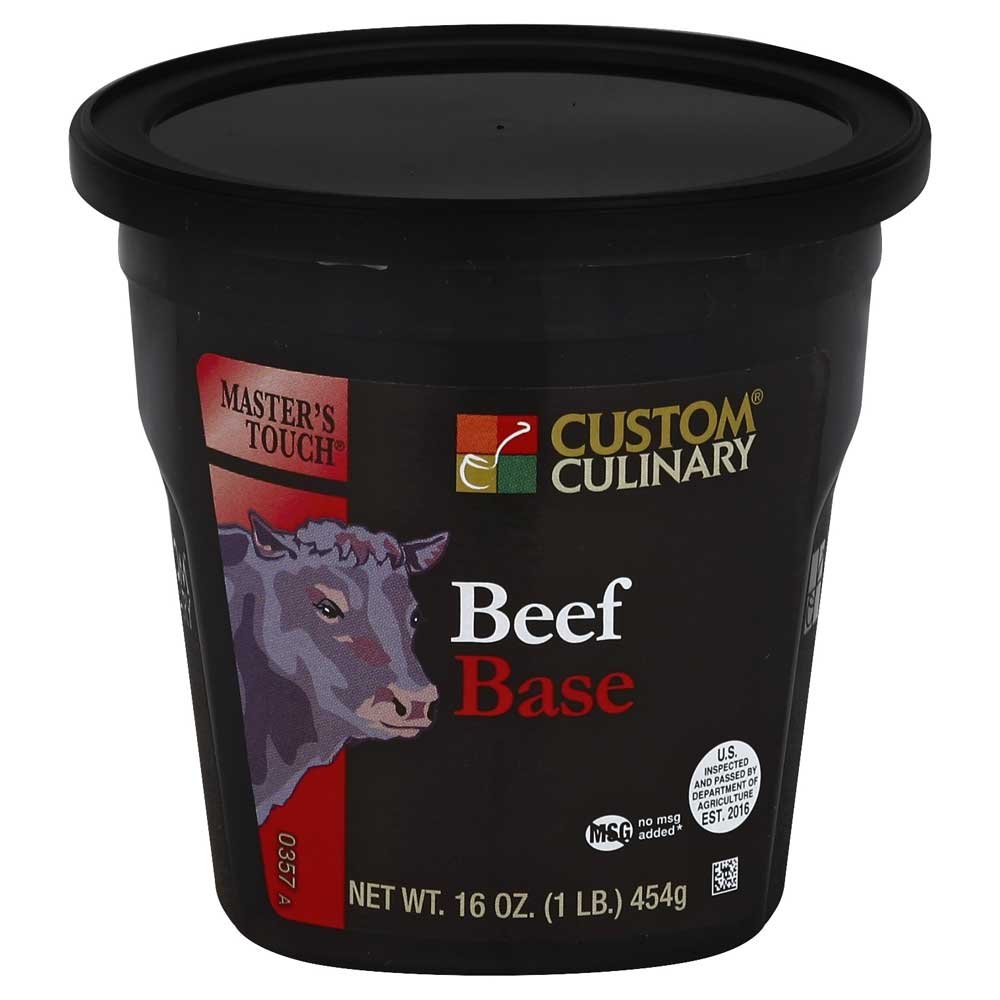 Premium Beef Base - No MSG Added - 1 Lb Glass Jars (12 Jars per Case) - Ideal for Soups, Stews, Gravies & Professional Kitchens
