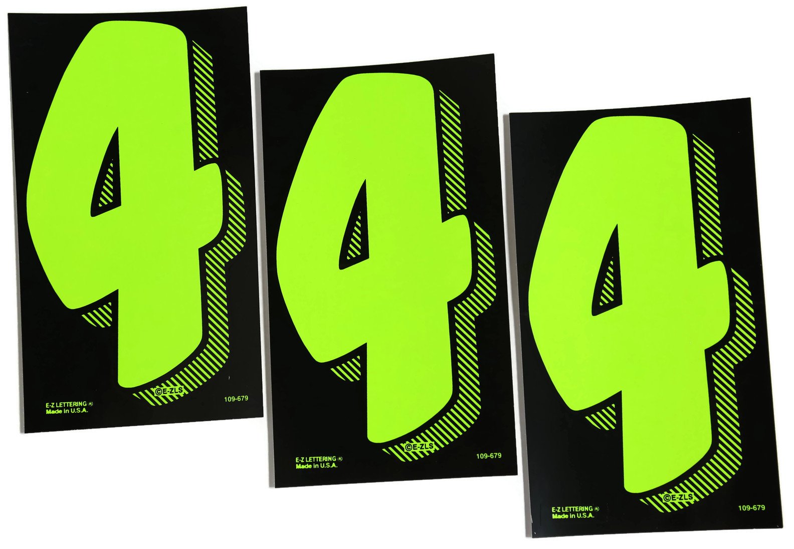 7 1/2 Inch Green Chartreuse Car Dealership Pricing Numbers - Pack of 36 (#4's) for Vehicle Lot Price Displays & Inventory Management