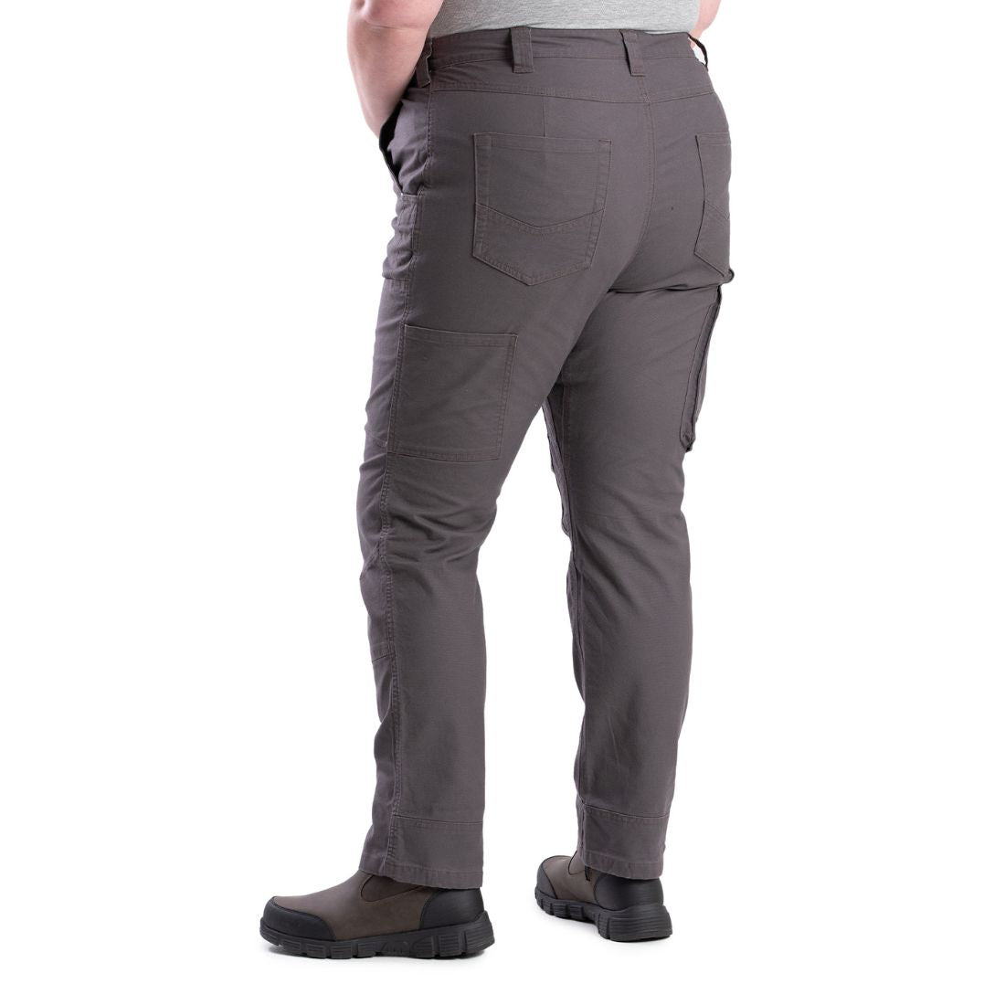 Berne Women's Flex Softstone Double Front Duck Work Pants WP922 - Titanium - Durable & Comfortable for Outdoor Work, Farming, and Hiking