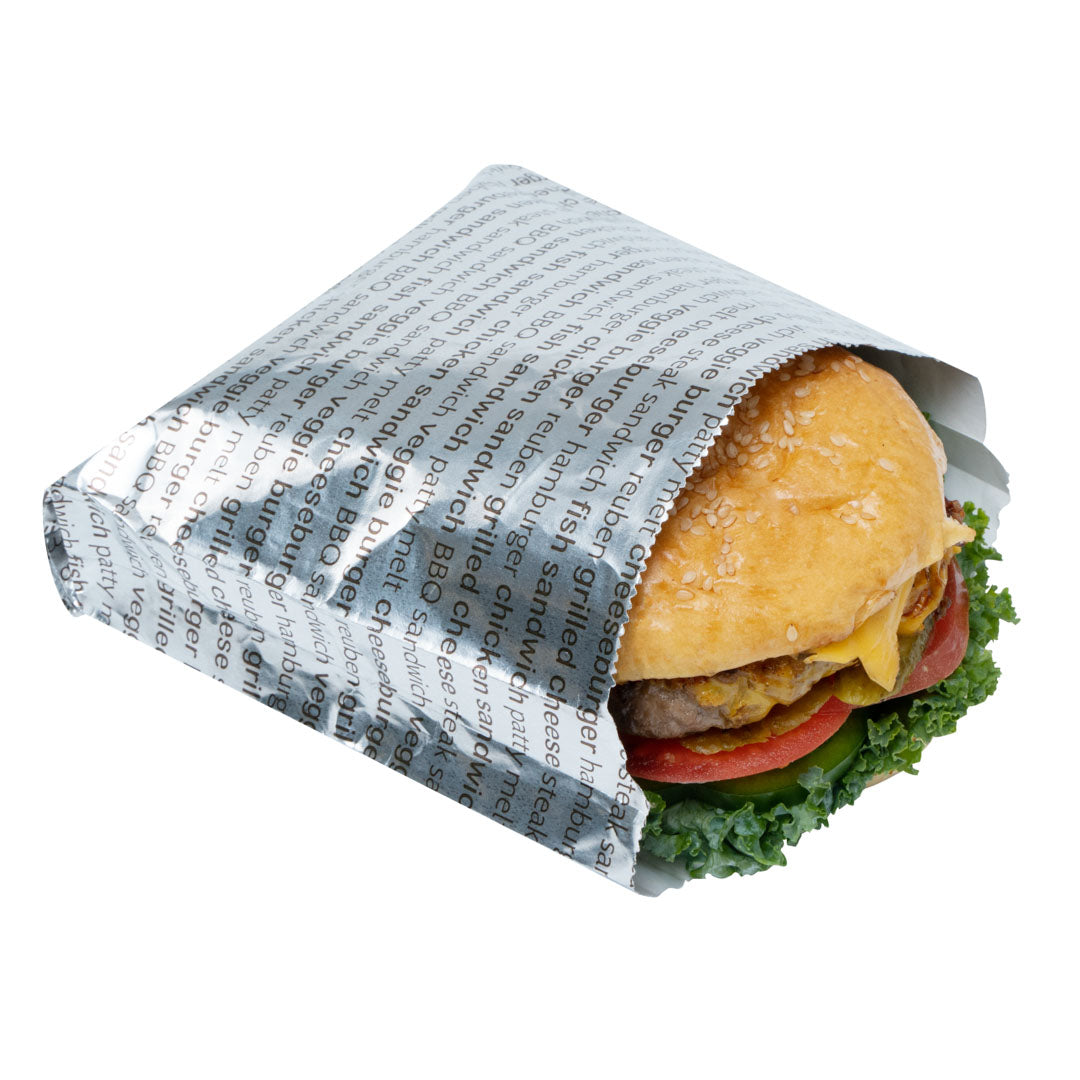 Premium Printed Burger Foil Bags - 6