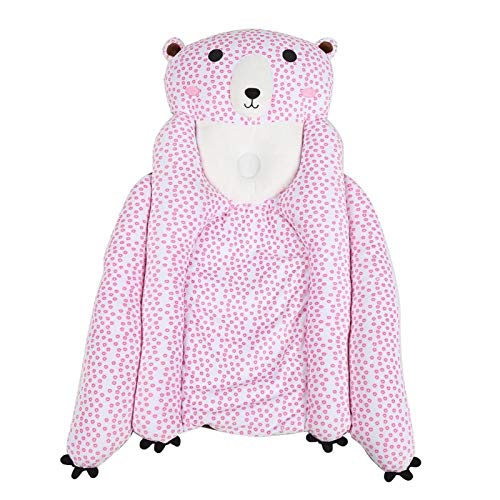 Breathable Baby Seat Pad Cushion for Stroller & Car Seat - Soft Infant Support with Cute Pink Bear Design - Perfect for Travel, Shopping & Daily Outings
