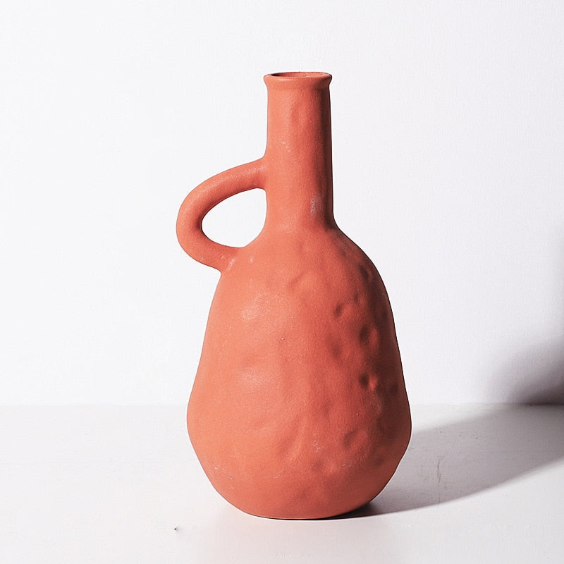 Attaya Textured Ceramic Vase - Handmade Modern Home Decor for Living Room, Bedroom & Office - Perfect for Flowers, Plants & Decorative Centerpieces