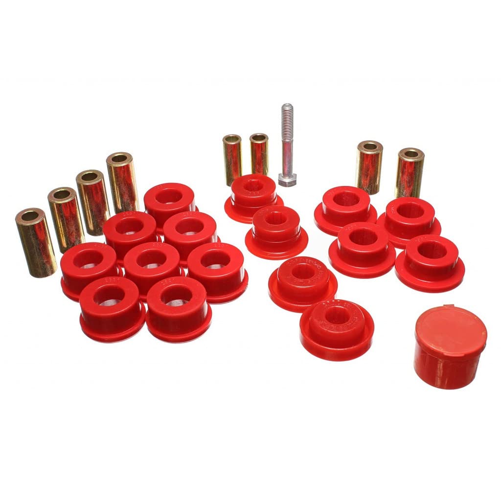 Energy Suspension Control Arm Bushings for Jeep Wrangler 2007-2014 - Front Red (2.3108R) | Heavy-Duty Suspension Upgrade for Off-Road & Daily Driving