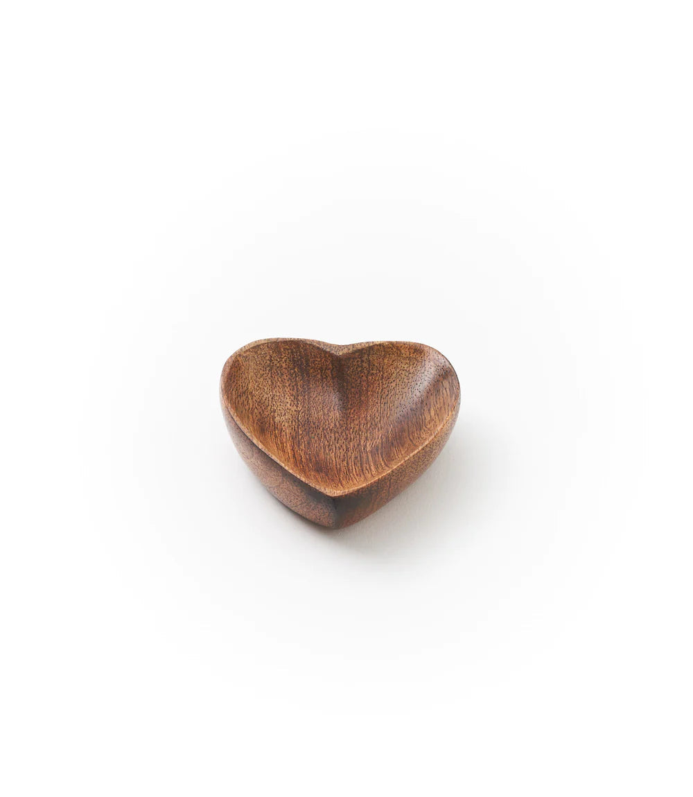 Handcrafted Heart-Shaped Wooden Mini Dish & Trinket Tray for Jewelry, Keys, Coins - Perfect for Valentine's Day Gifts, Home Decor & Bathroom Organization