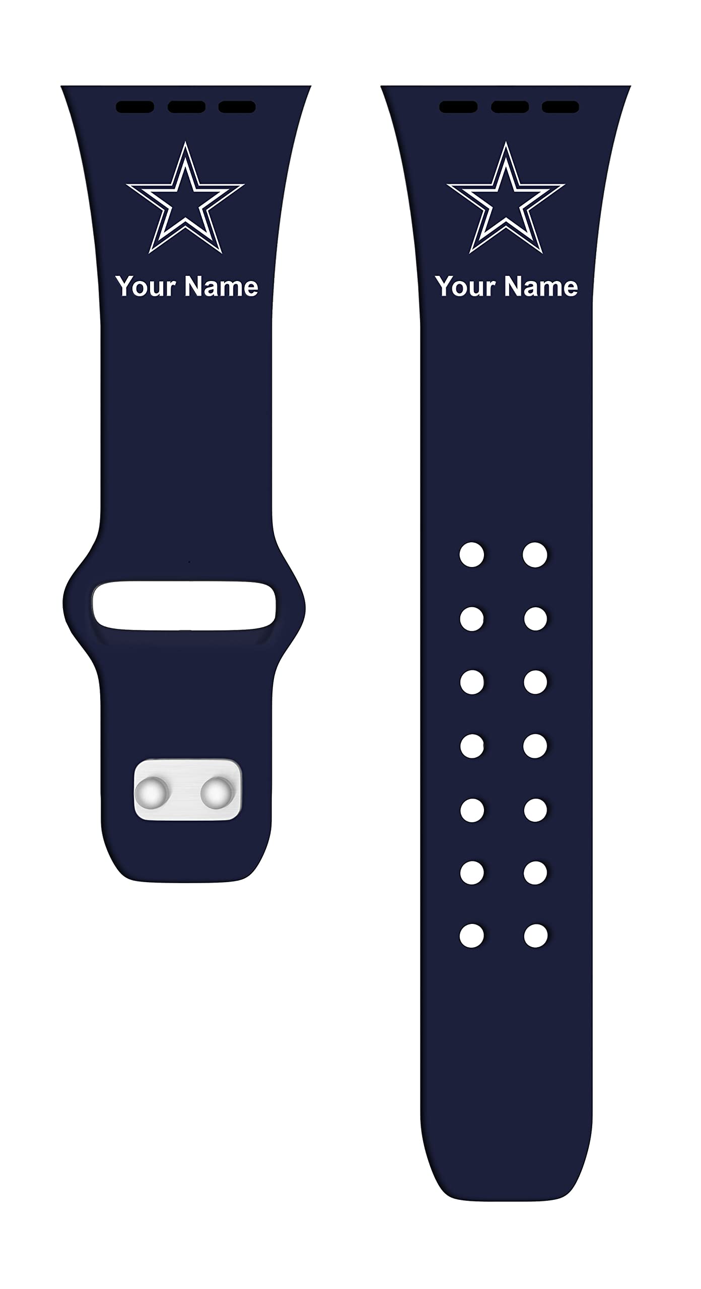 Custom Dallas Cowboys Apple Watch Band - HD Printed Game Time Sports Strap for Series 1/2/3/4/5/6/7/8/SE - Perfect for Football Games, Workouts & Cowboys Fan Gifts