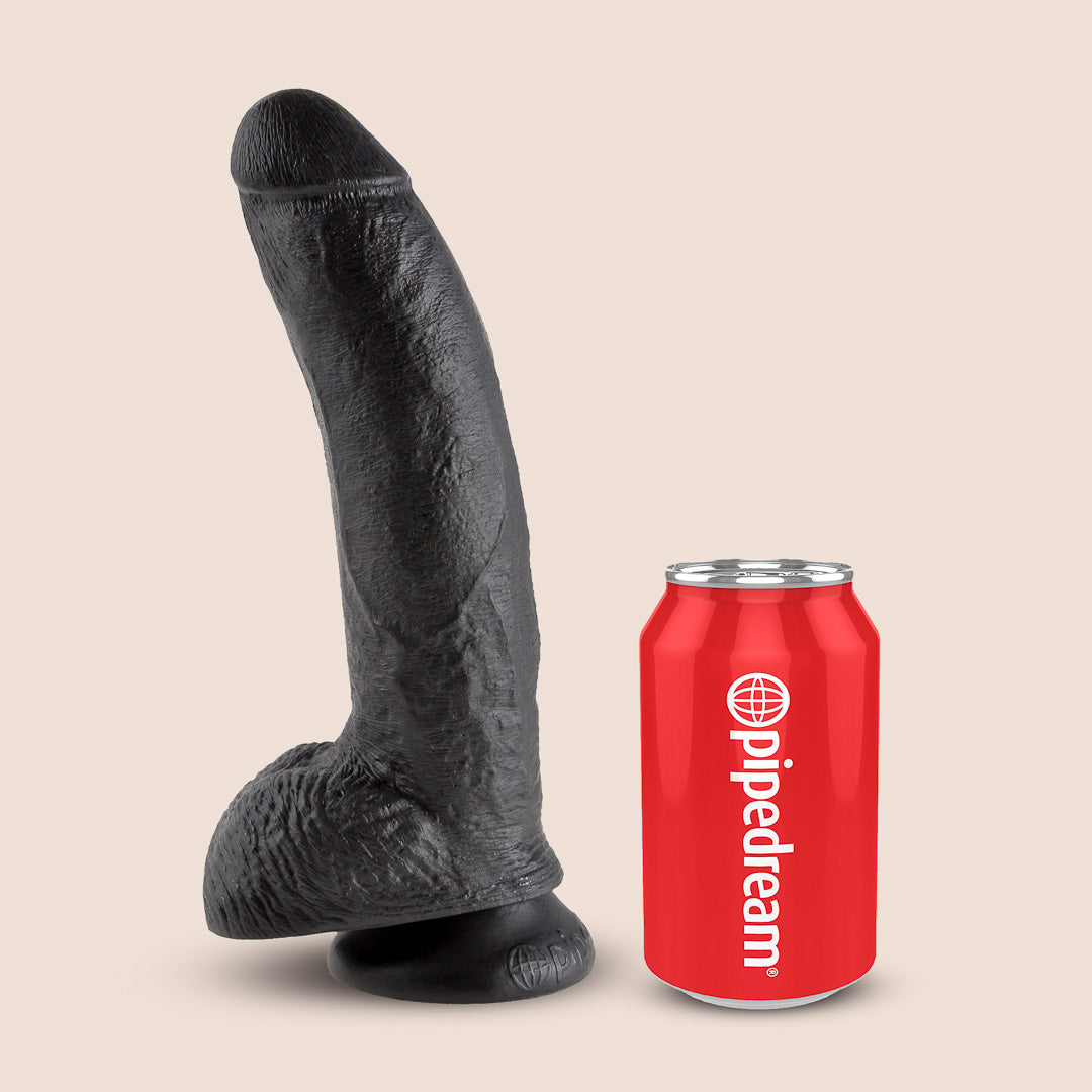 Pipedream King Cock 9 Inch Realistic Dildo with Balls - Lifelike Silicone Adult Toy for Couples & Solo Play, G-Spot & Prostate Stimulation