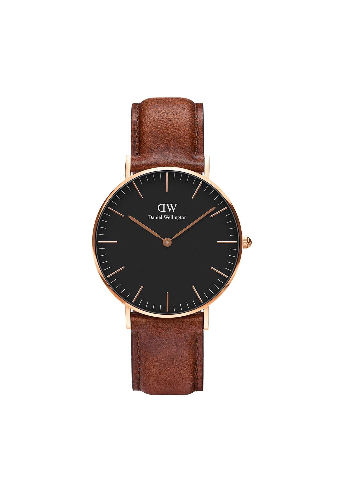 Daniel Wellington Classic Women's Watch - Rose Gold Case & Genuine Leather Strap - Elegant Dress Watch for Work, Parties & Everyday Wear
