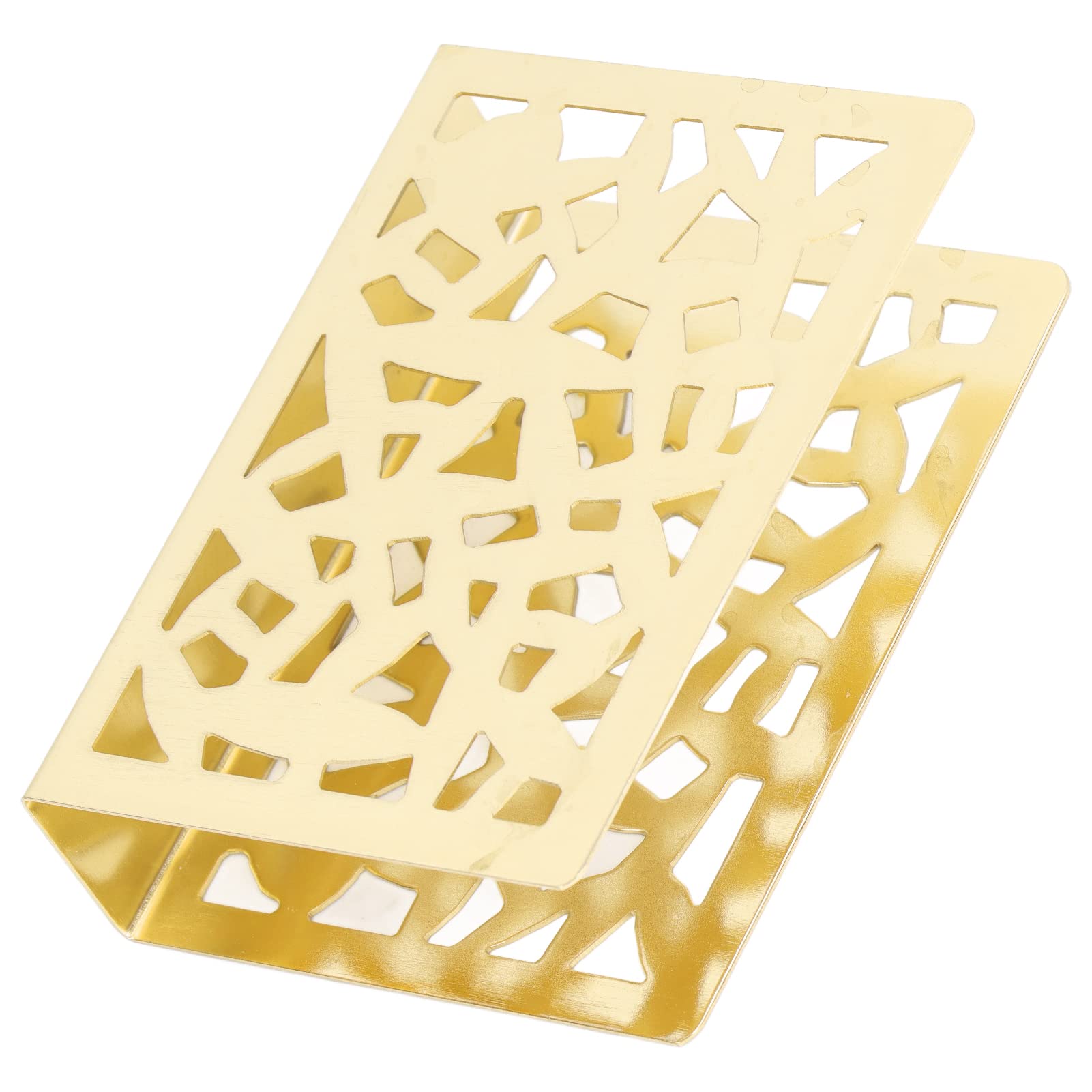 Vertical Metal Napkin Holder - Farmhouse & Cocktail Style Kitchen & Bar Accessories for Home Decor & Restaurants (Golden) | Perfect for Dining Tables, Coffee Bars & Wedding Decor