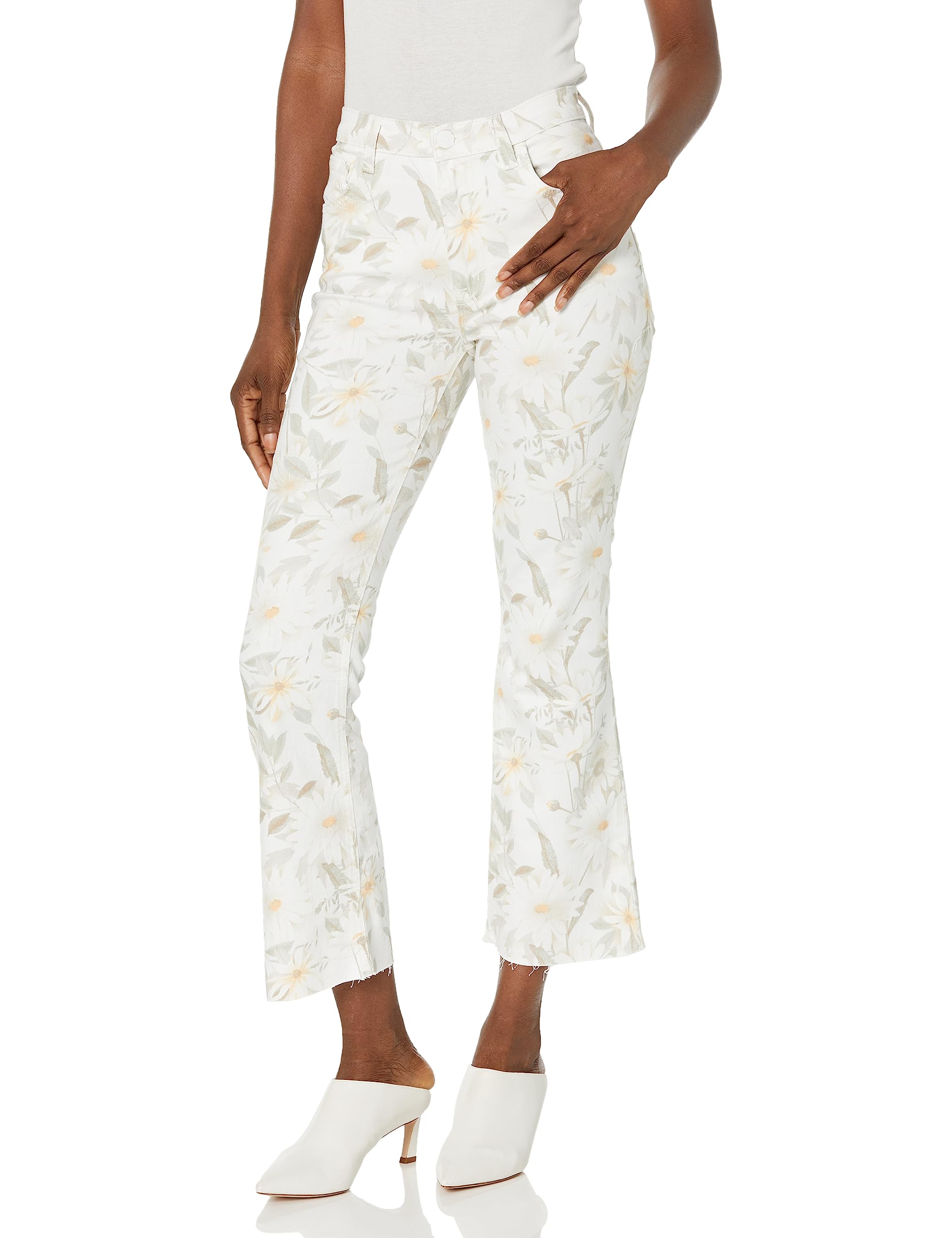 Current/Elliott Women's Boulevard Bootcut Cropped Jeans - High Waist Denim Pants for Casual Wear & Office Outfits