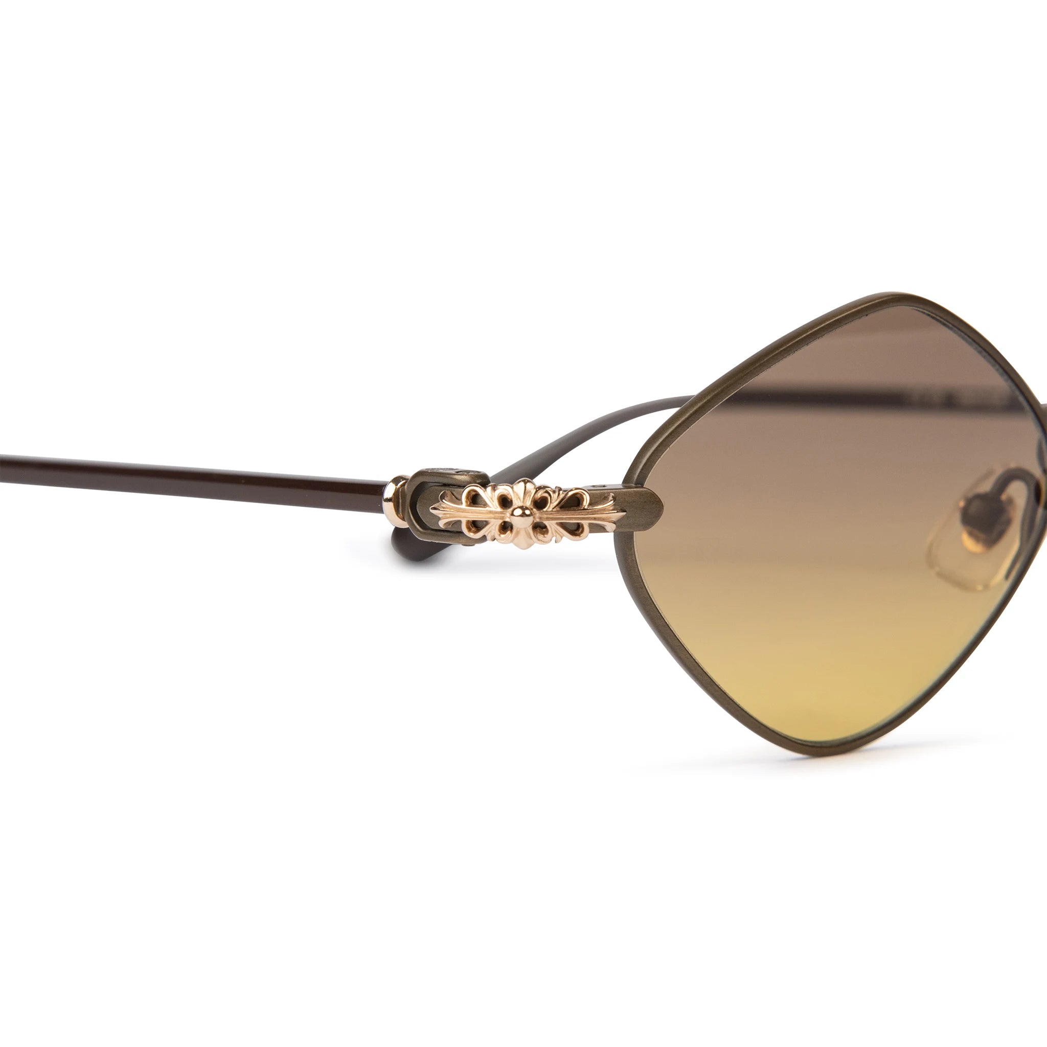 Chrome Hearts Diamond Dog Light Brown Sunglasses - Luxury Designer Sunglasses for Men & Women - Perfect for Outdoor Activities, Beach, and Fashion Accessories