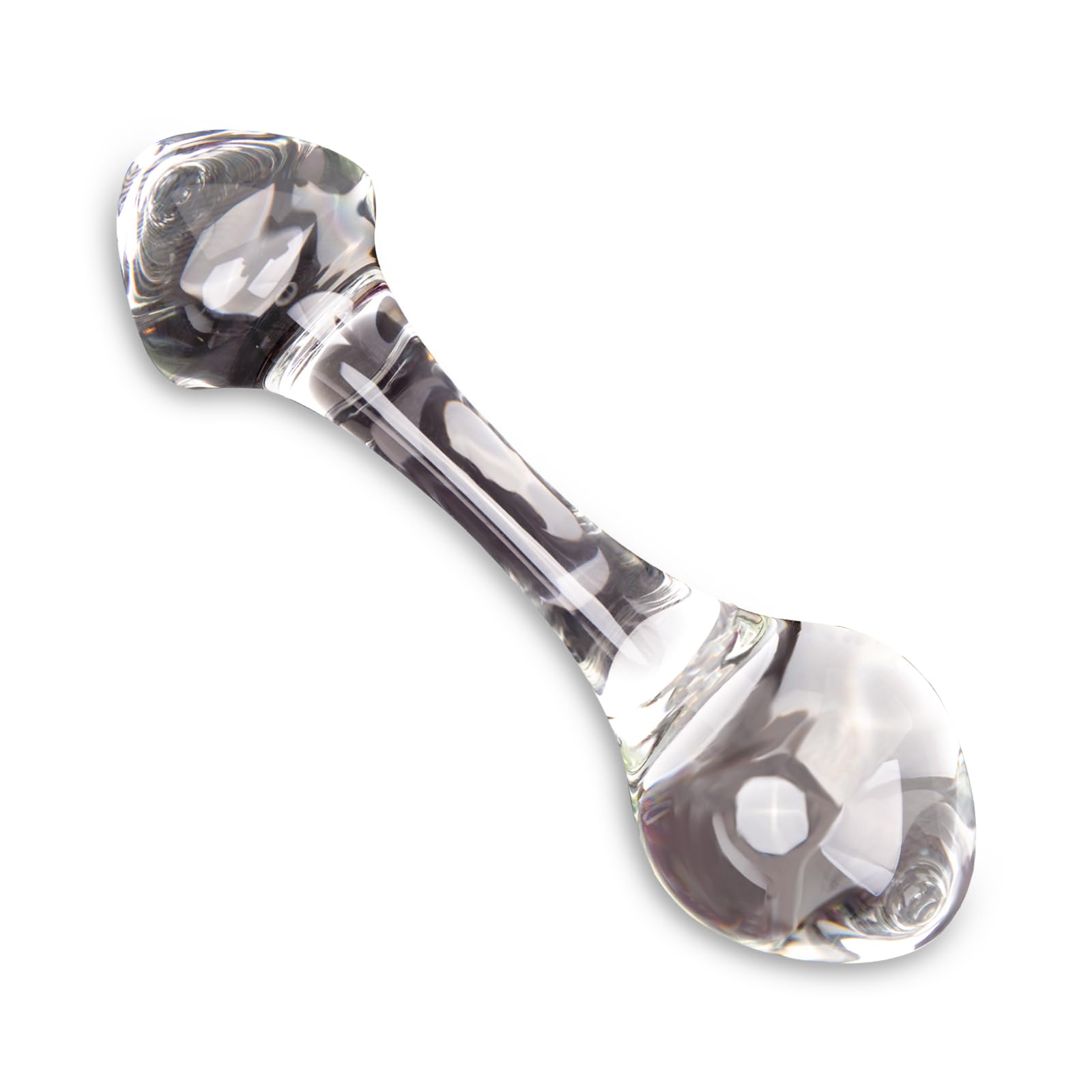 Premium Crystal Glass Pleasure Wand - Double-Ended Mushroom Head Anal Plug for G-Spot & P-Spot Stimulation | Adult Sex Toy for Couples & Solo Play | Sensual Massage & Intimate Exploration